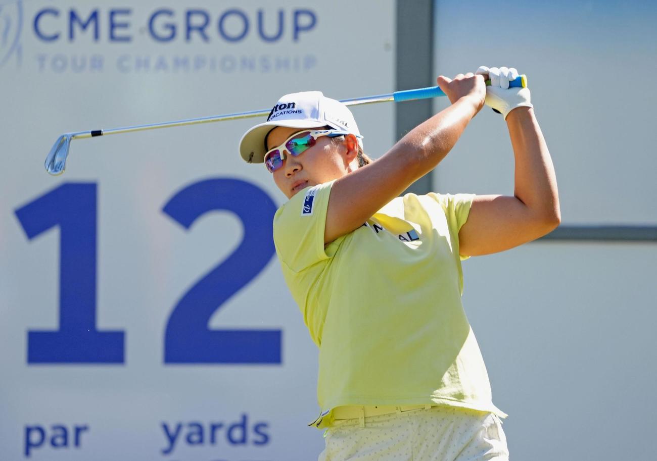 最終ラウンド、通算17アンダーで5位の畑岡奈紗＝ティブロンGC（共同）