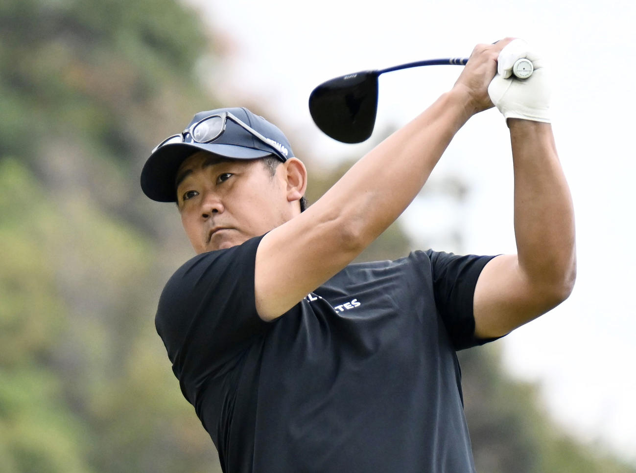 第1日、主催者推薦で出場したアマチュアの松坂大輔。2オーバーで96位（共同）