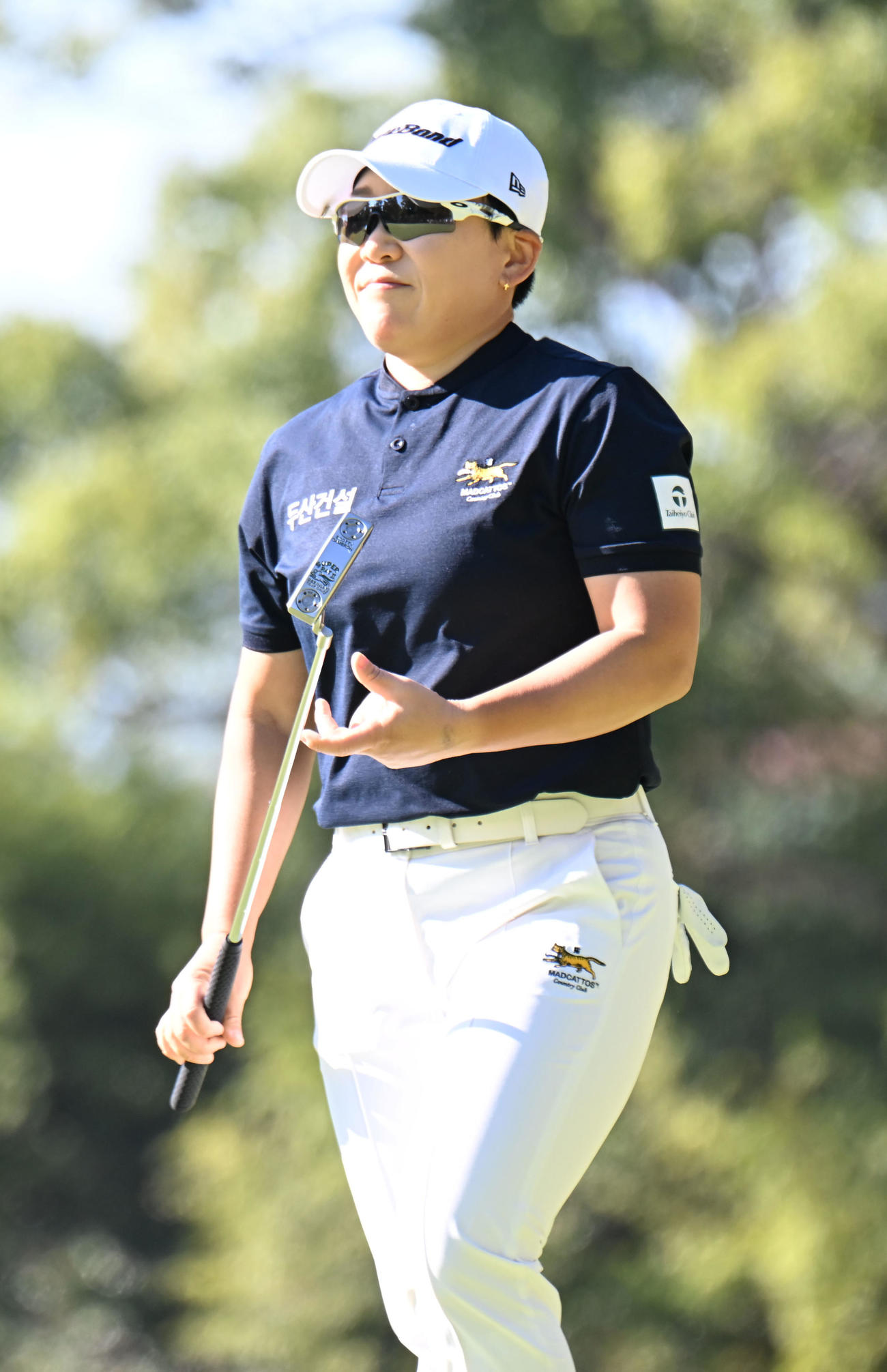 1番、パーでスタートする申智愛（撮影・和賀正仁）