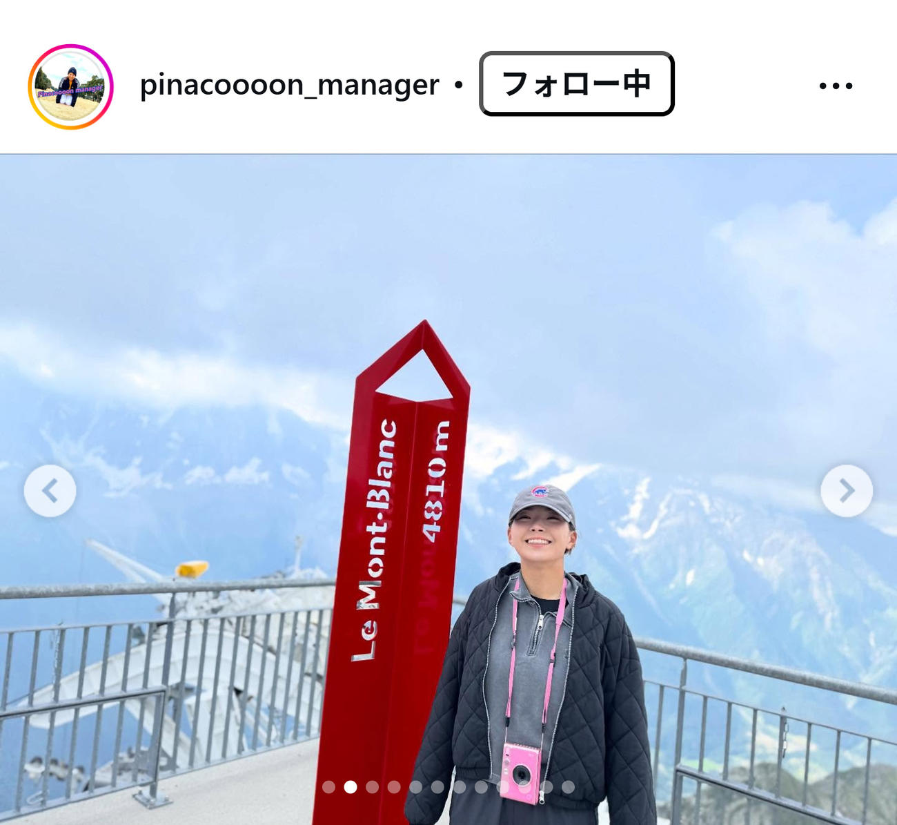 渋野日向子のインスタグラムから