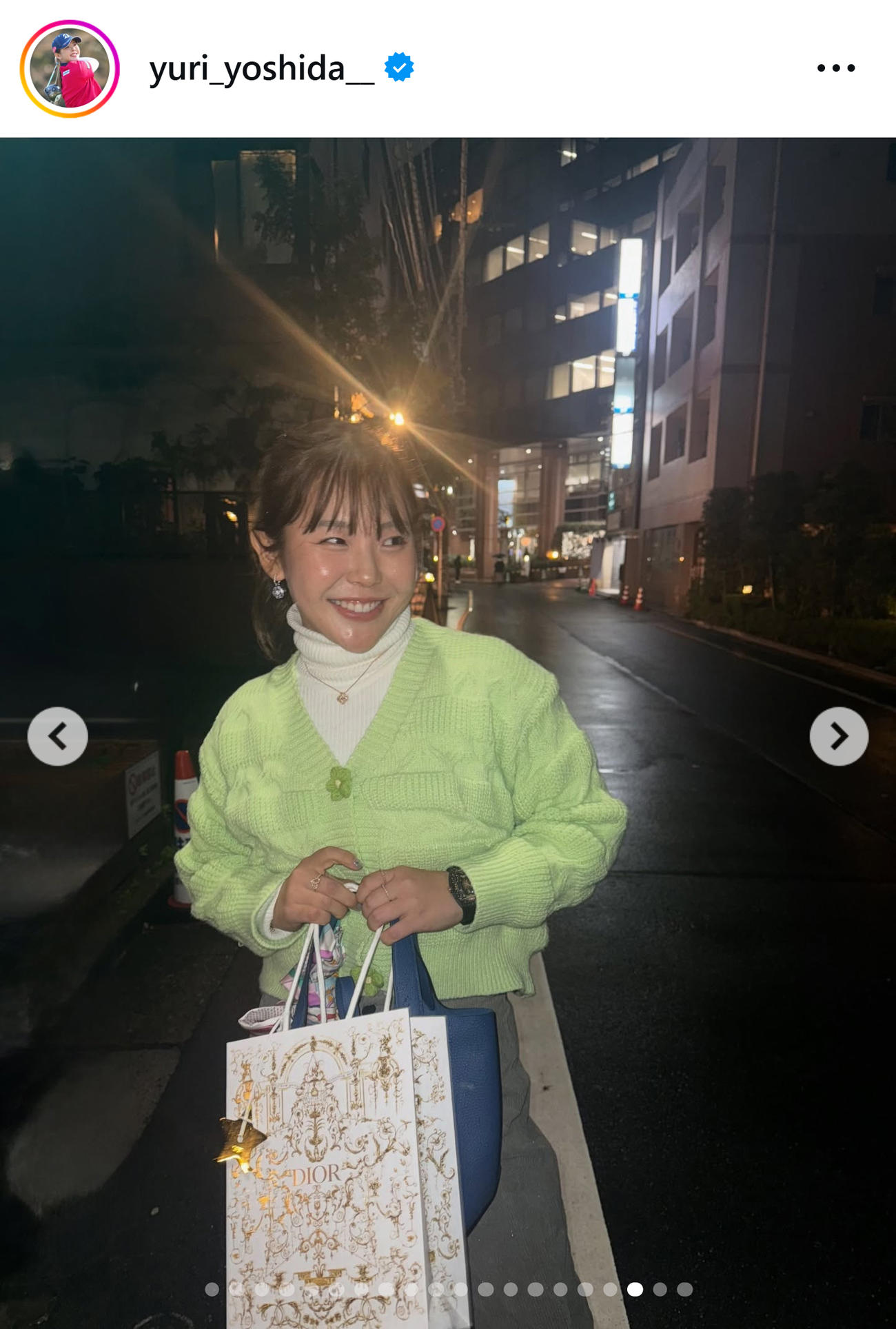 吉田優利のインスタグラムから