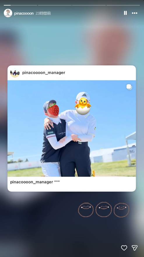 渋野日向子のインスタグラムから