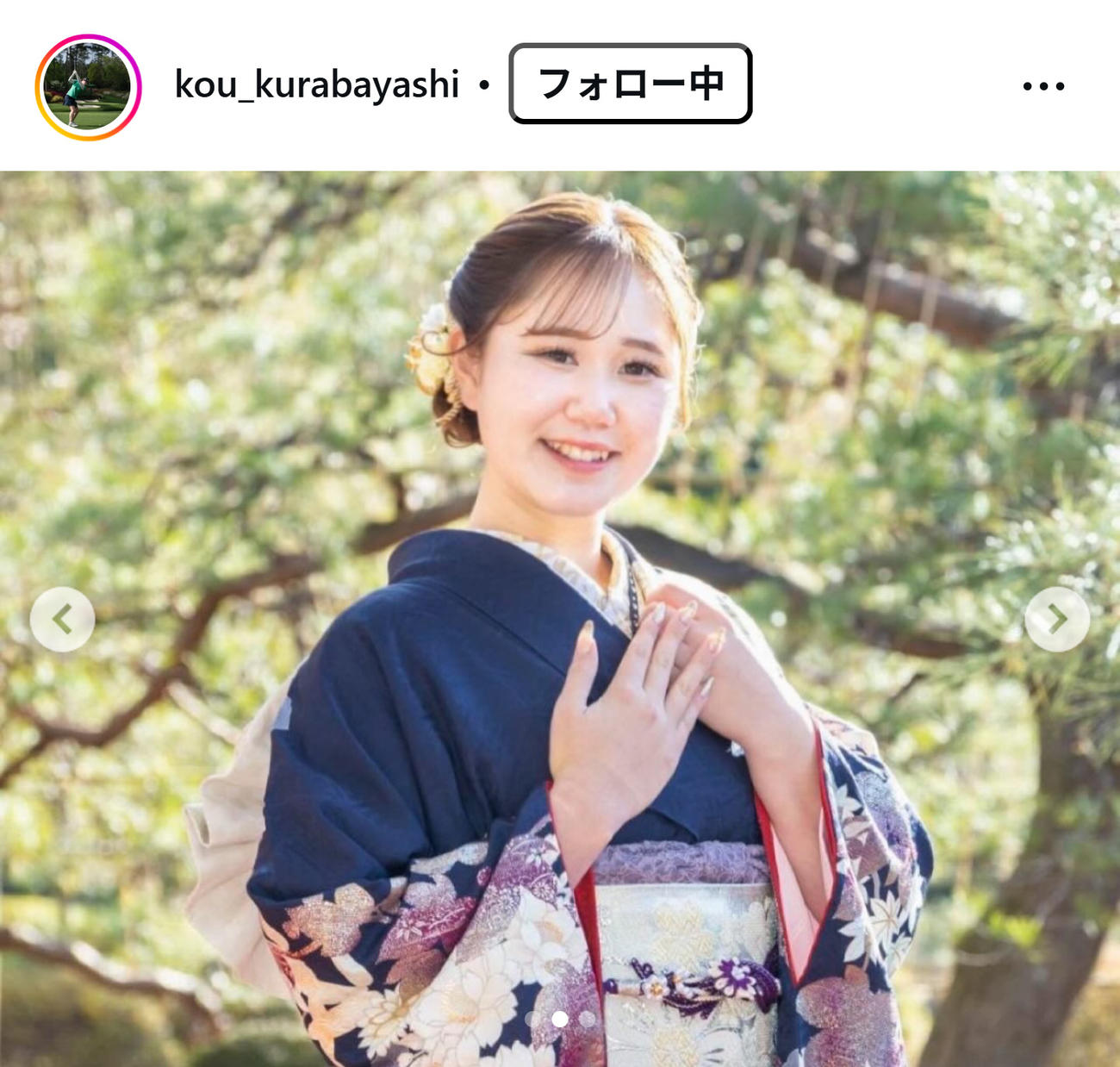 倉林紅のインスタグラムから