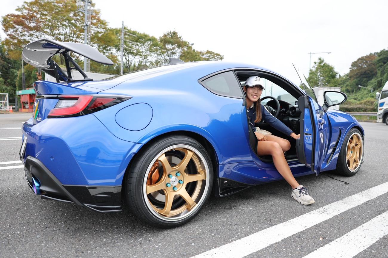 馬場咲希の愛車。NA仕様のスポーツカー「BRZ」（SUBARU）にターボを搭載（本人提供）