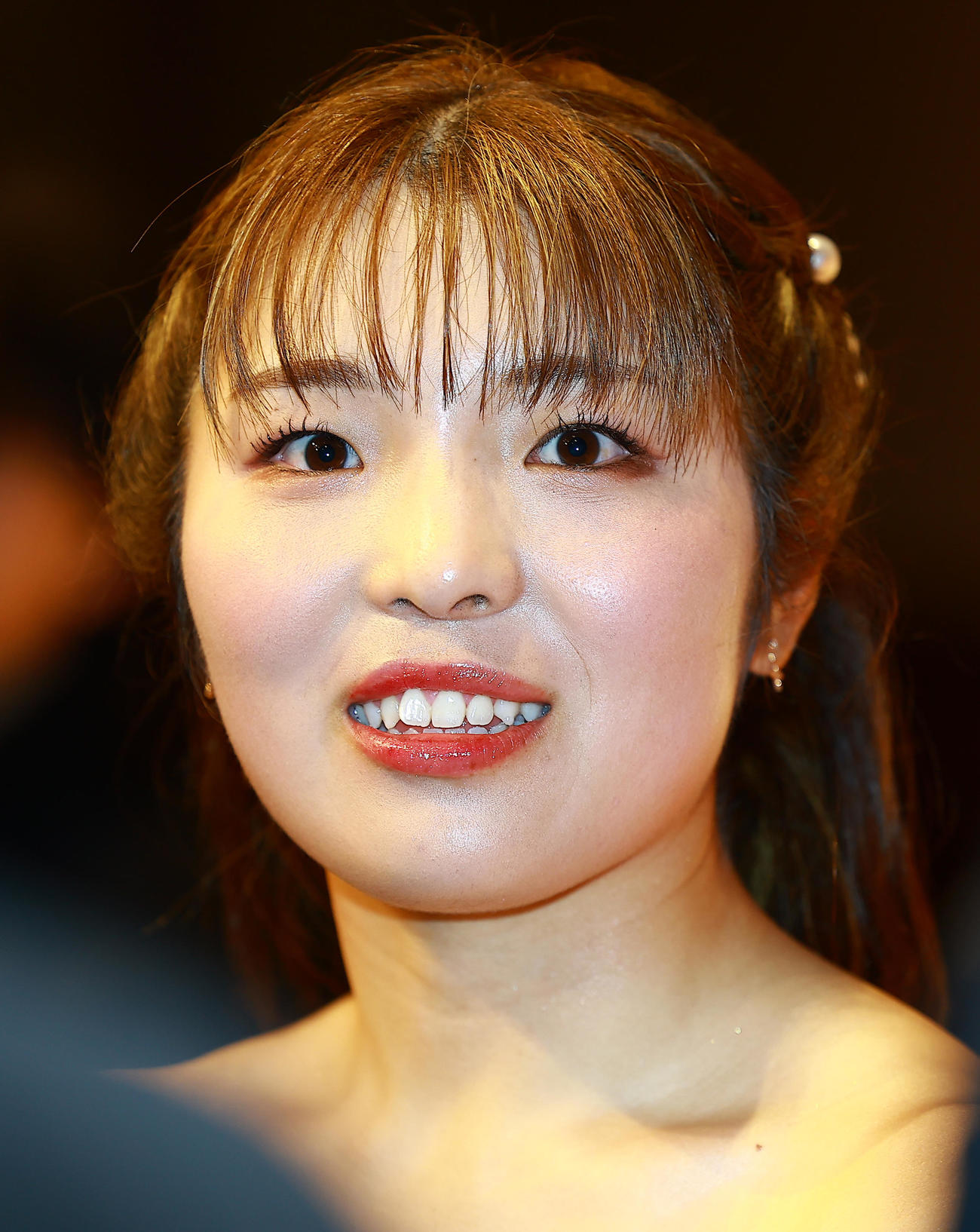 年間女王祝勝パーティーに登場した佐久間朱莉（撮影・野上伸悟）
