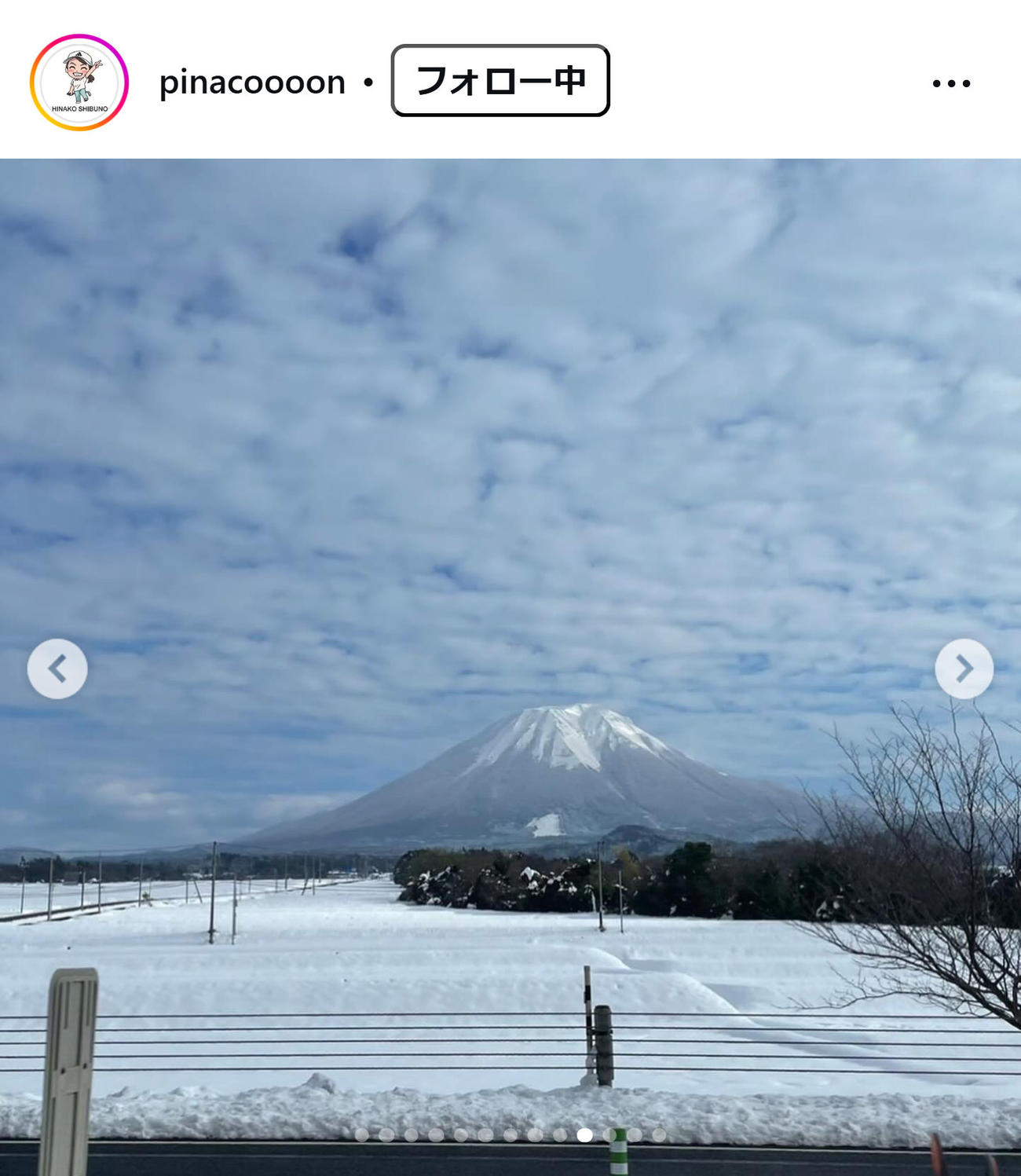渋野日向子のインスタグラムから