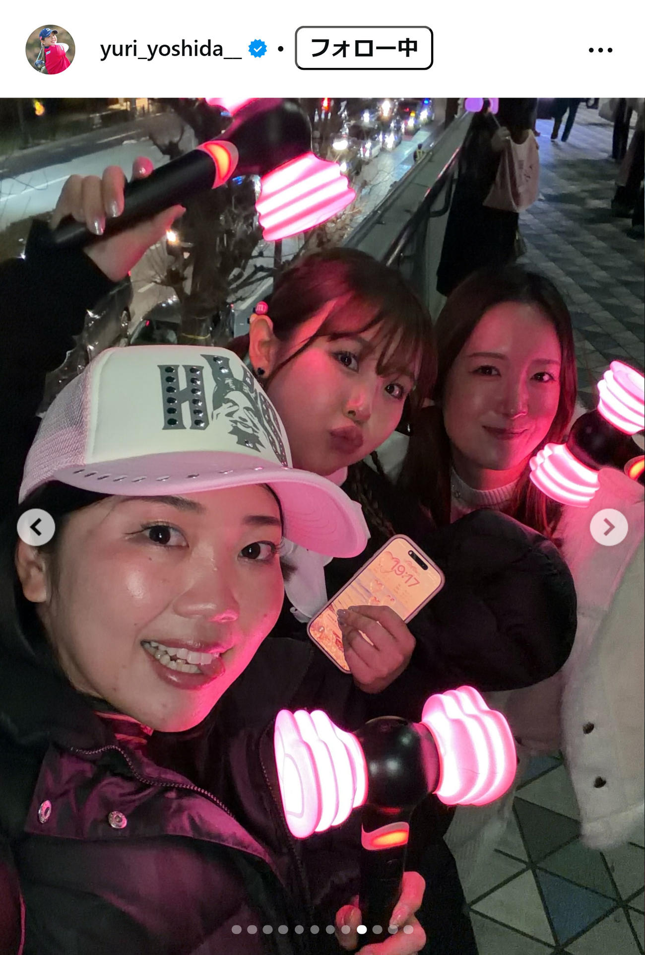 吉田優利のインスタグラムから