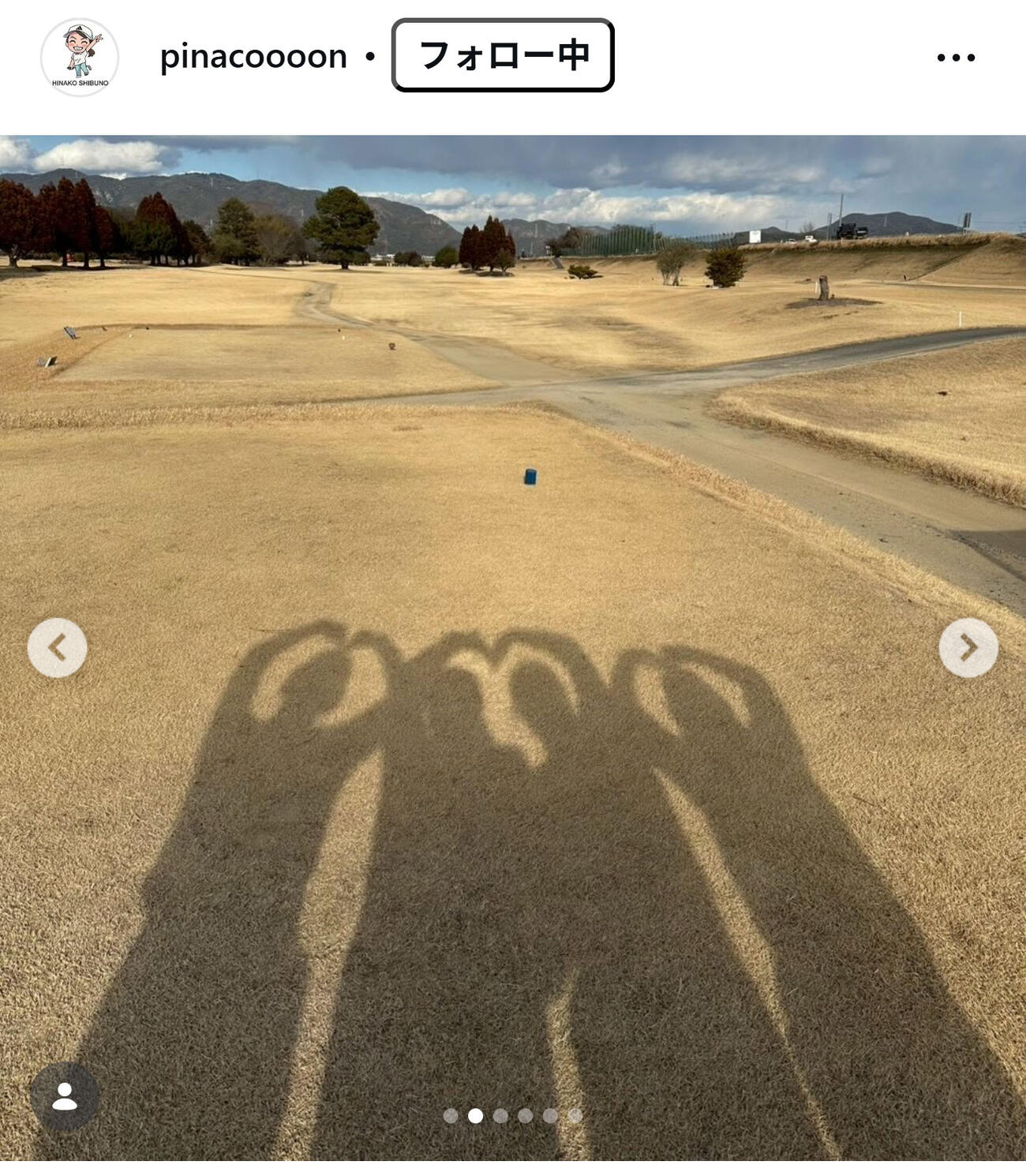渋野日向子のインスタグラムから