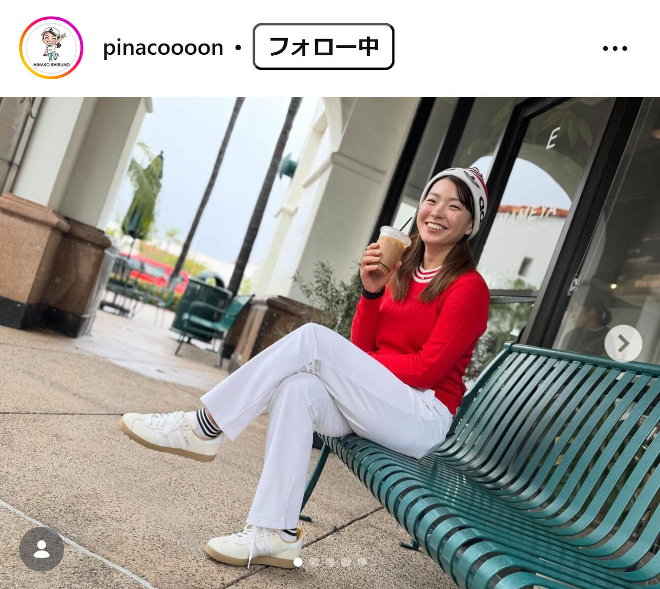 渋野日向子のインスタグラムから