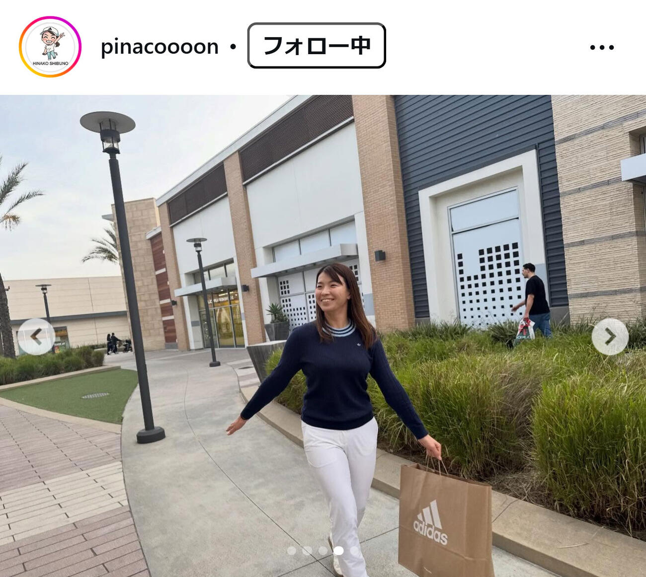 渋野日向子のインスタグラムから