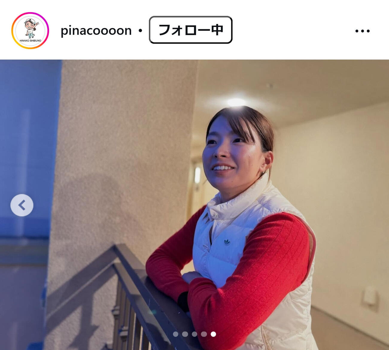 渋野日向子のインスタグラムから