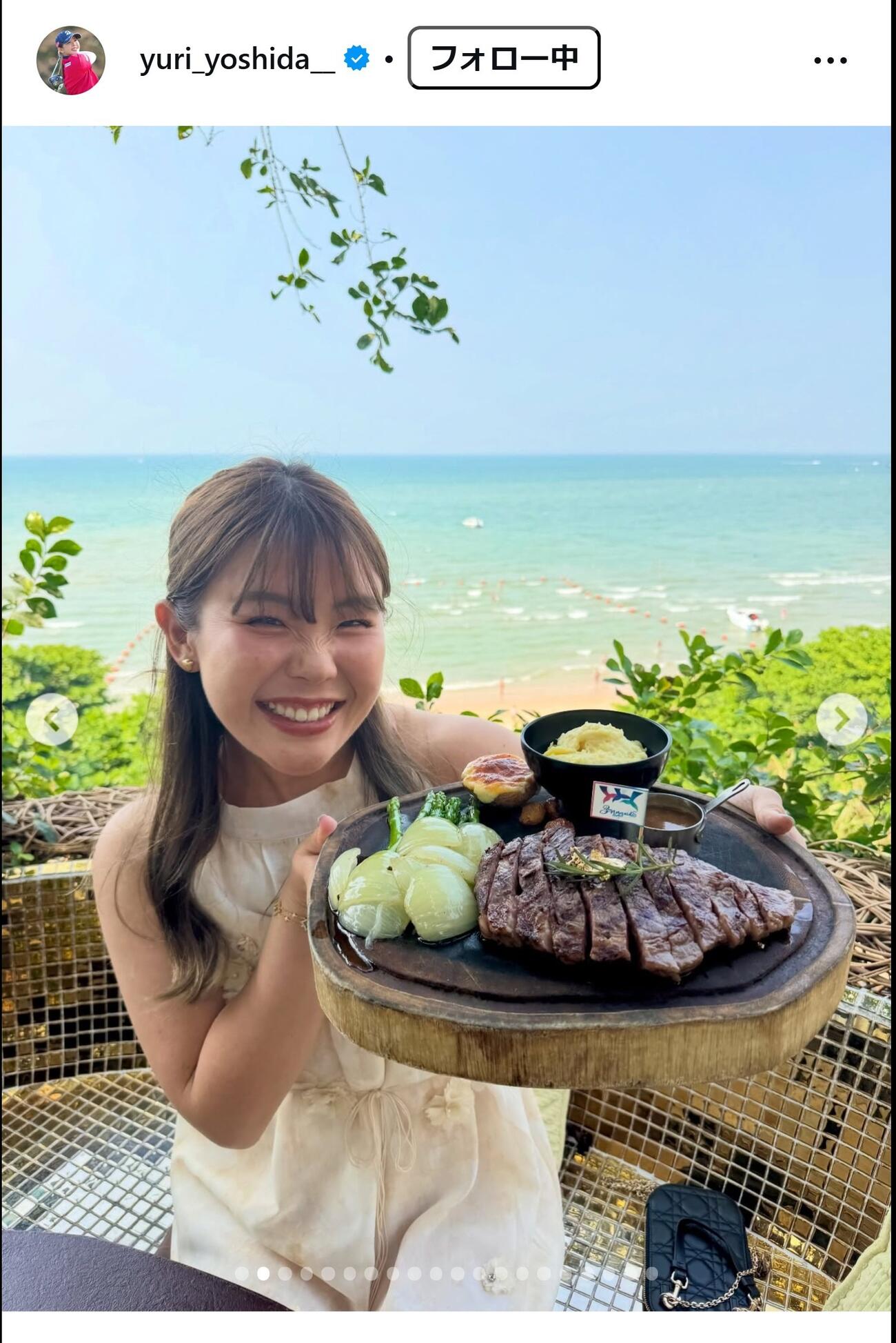 吉田優利のインスタグラムから