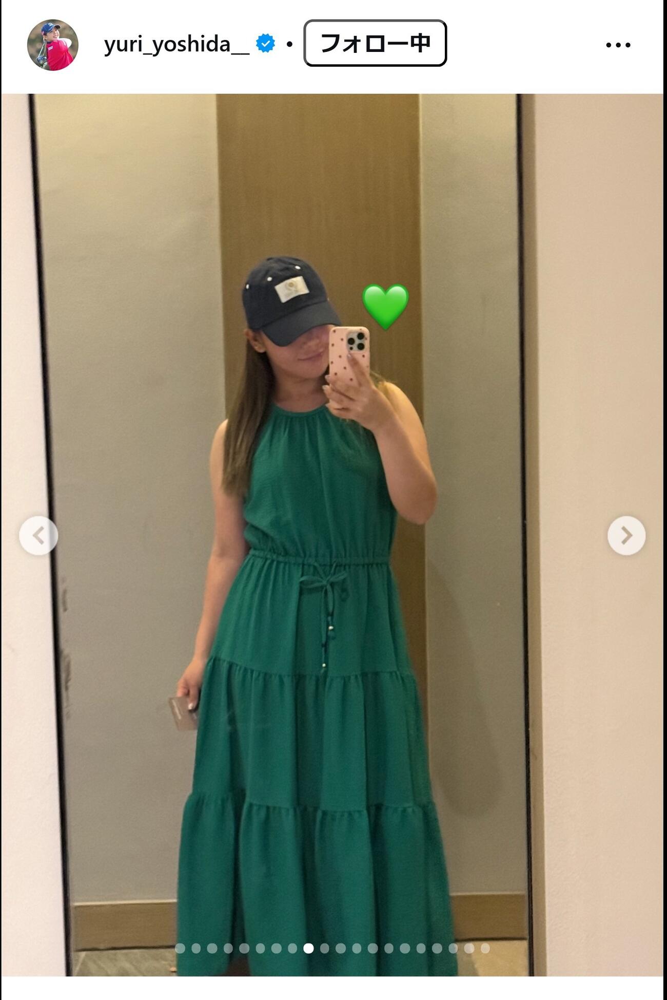 吉田優利のインスタグラムから