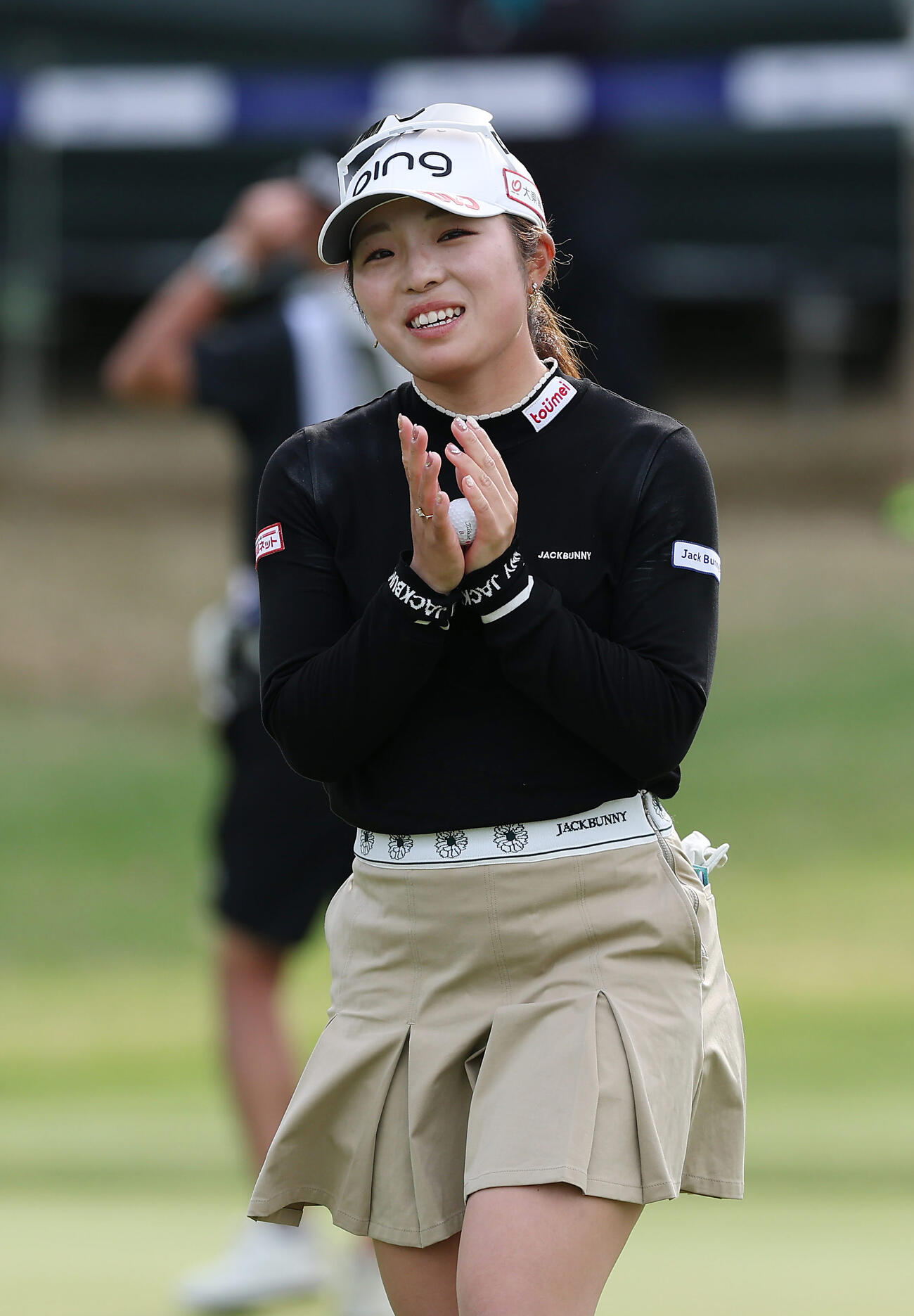 18番、バーディーを奪えず悔しがる佐久間（撮影・前田充）