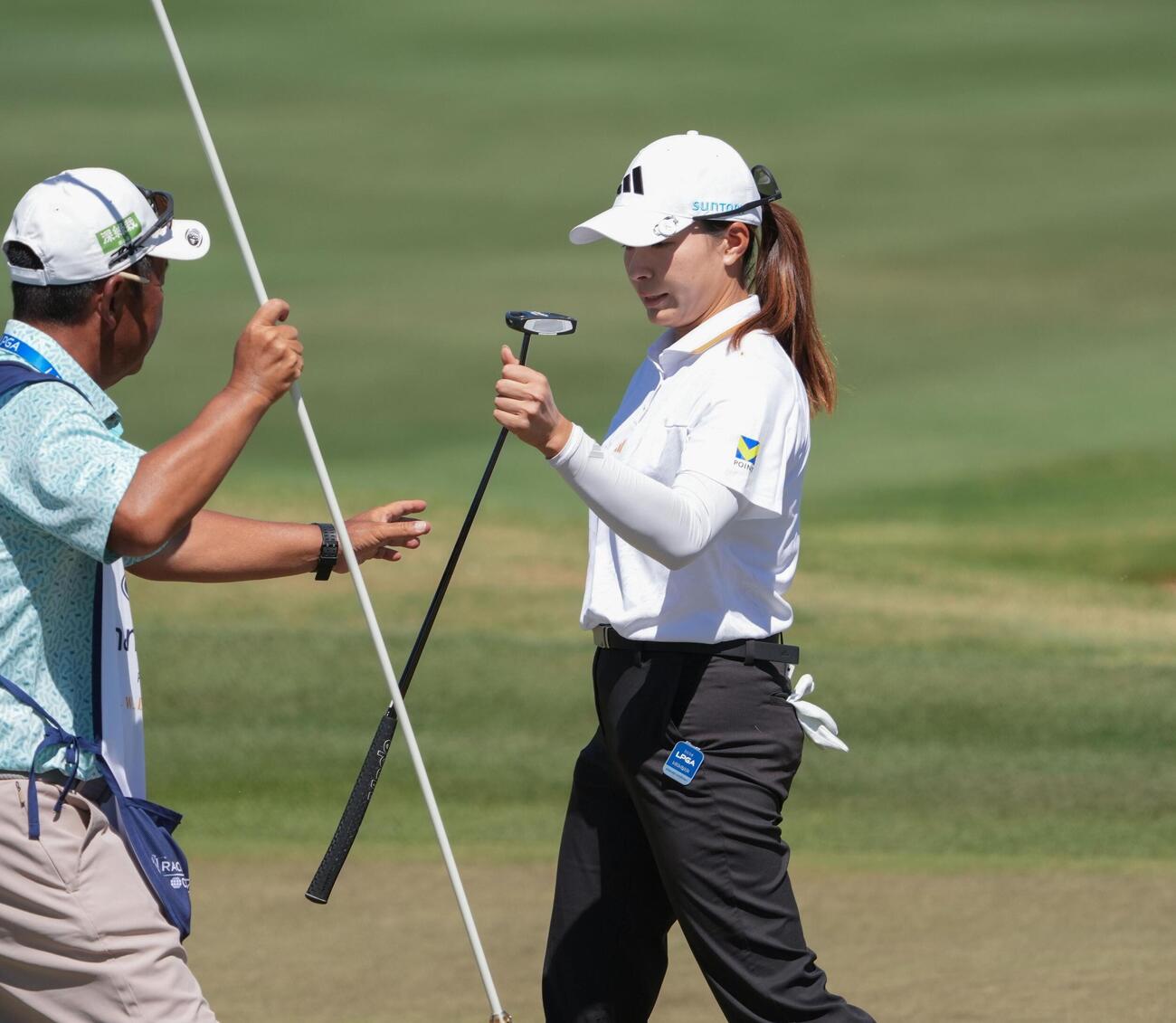 第2ラウンド、通算2オーバーで予選落ちした渋野日向子（共同）