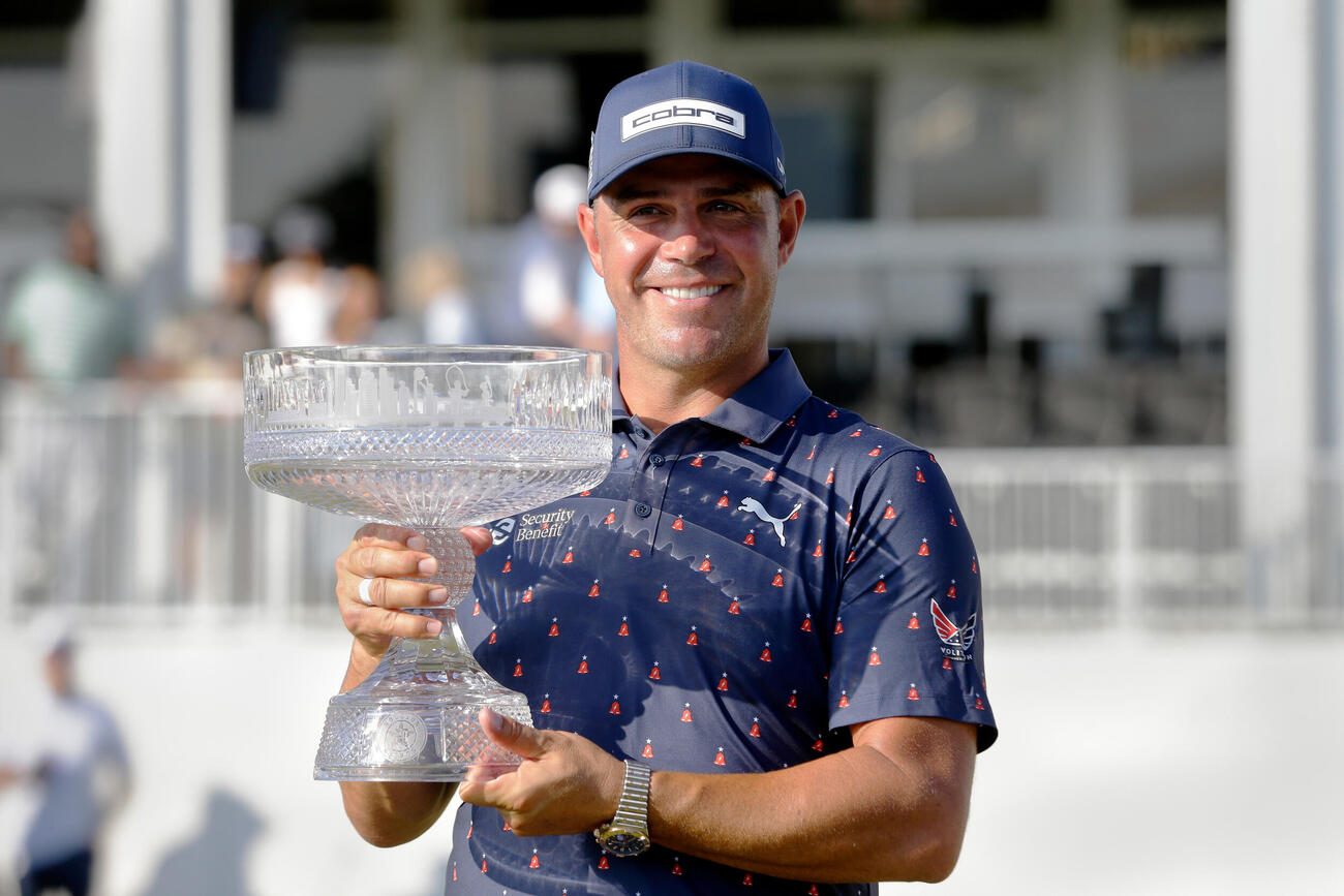ヒューストン・オープン　優勝したゲーリー・ウッドランド（AP）