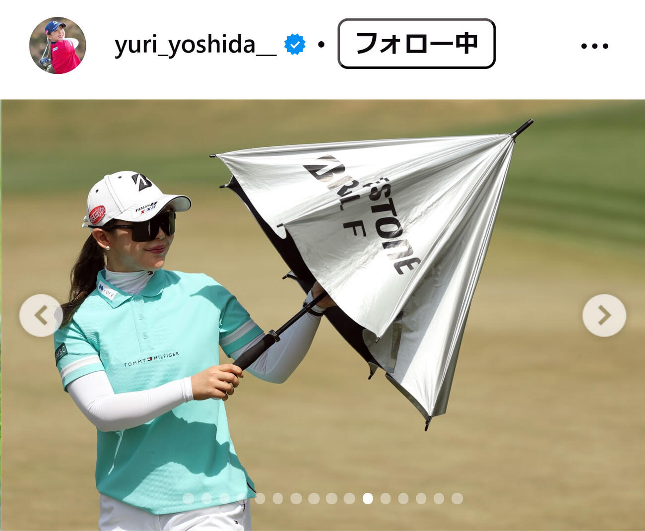吉田優利のインスタグラムから