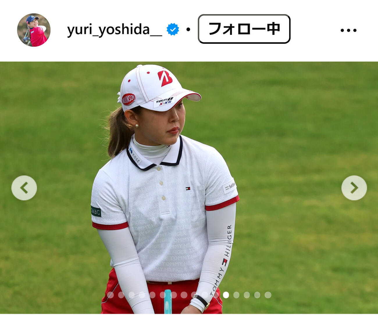 吉田優利のインスタグラムから