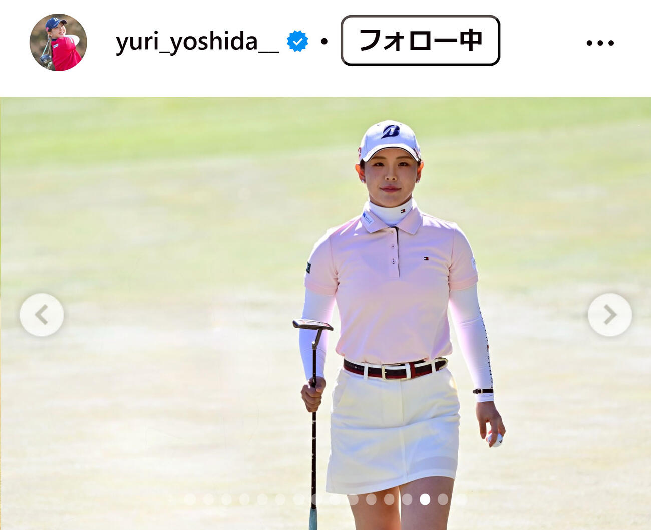 吉田優利のインスタグラムから