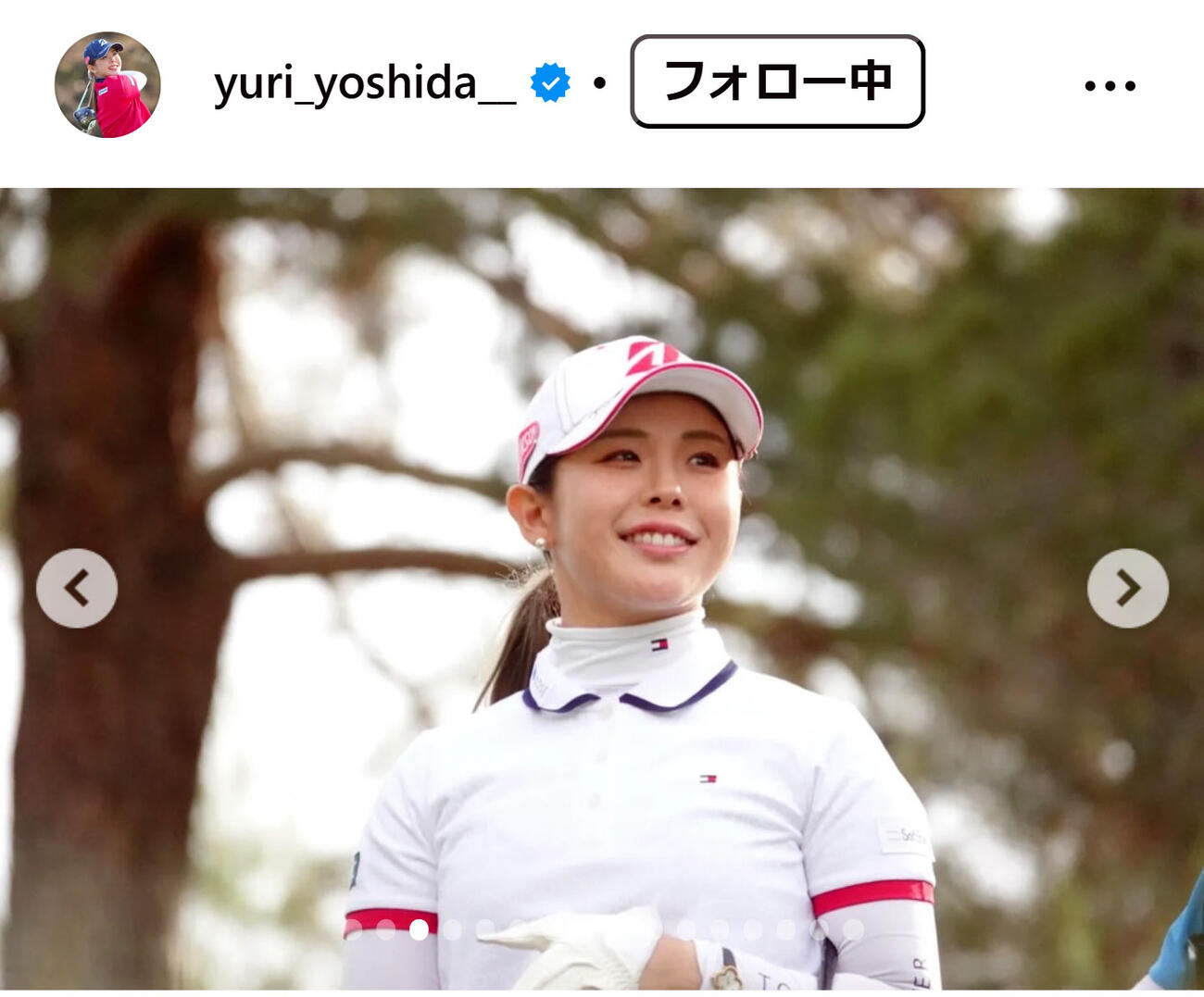 吉田優利のインスタグラムから
