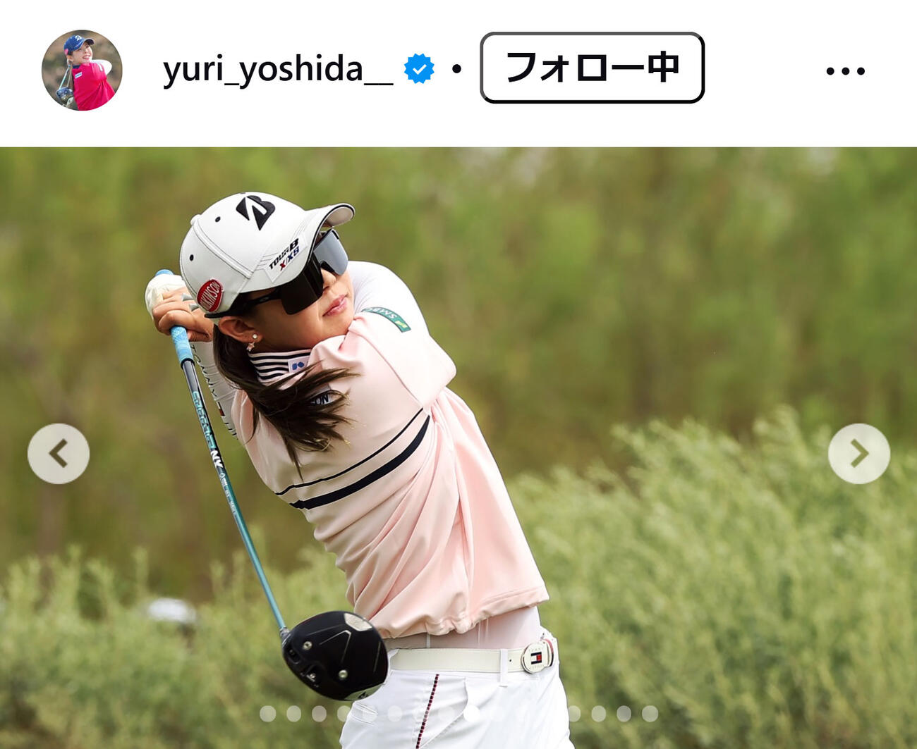 吉田優利のインスタグラムから
