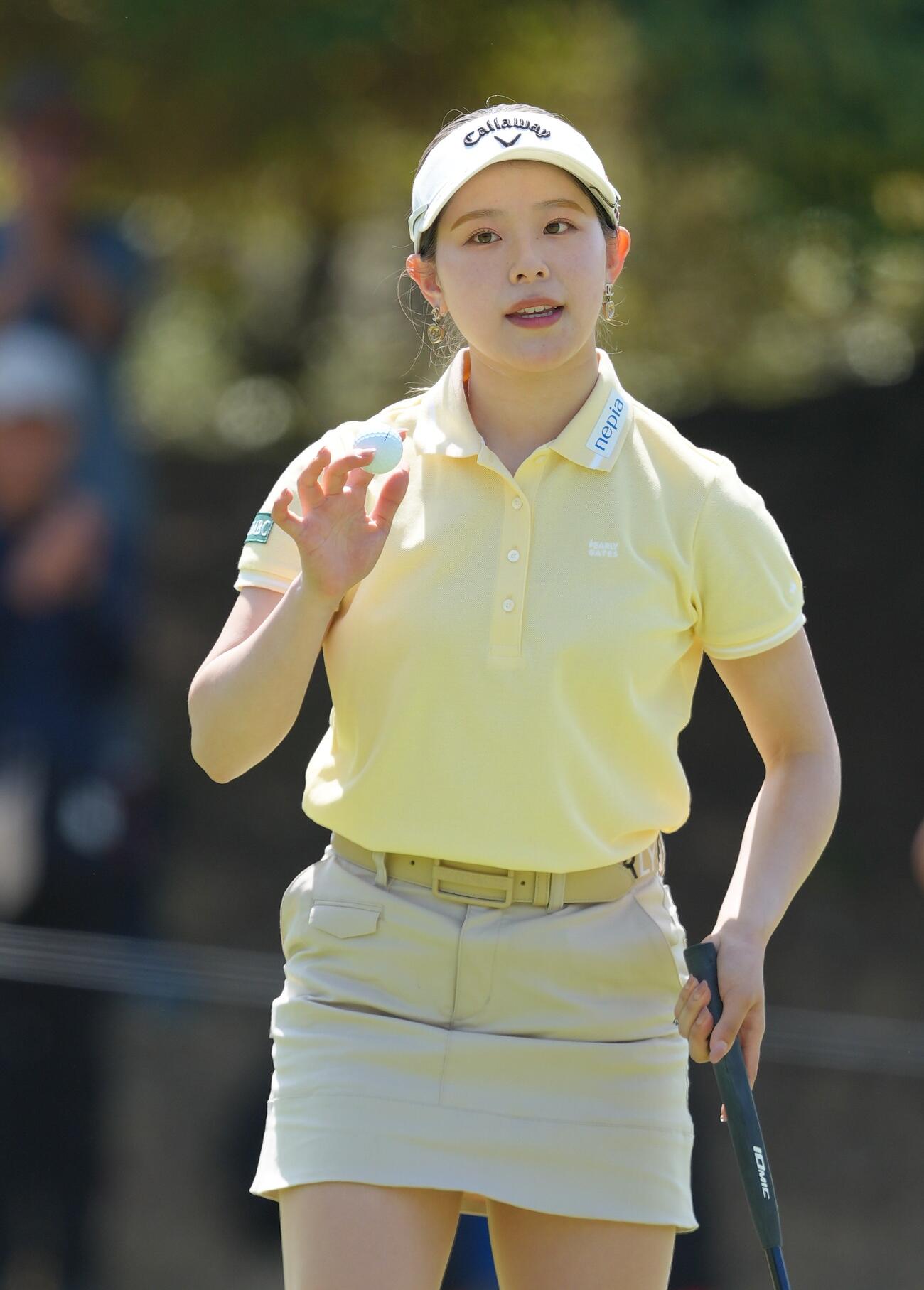 3番、バーディーを決めた吉田鈴（撮影・足立雅史）