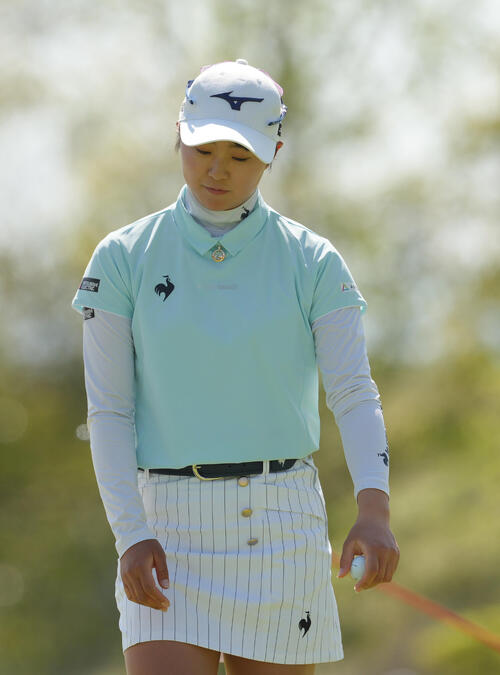 トータル6アンダーで大会を終え、浮かない表情を見せる稲垣那奈子（撮影・足立雅史）