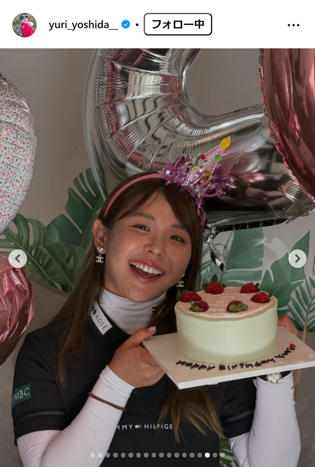 吉田優利のインスタグラムから