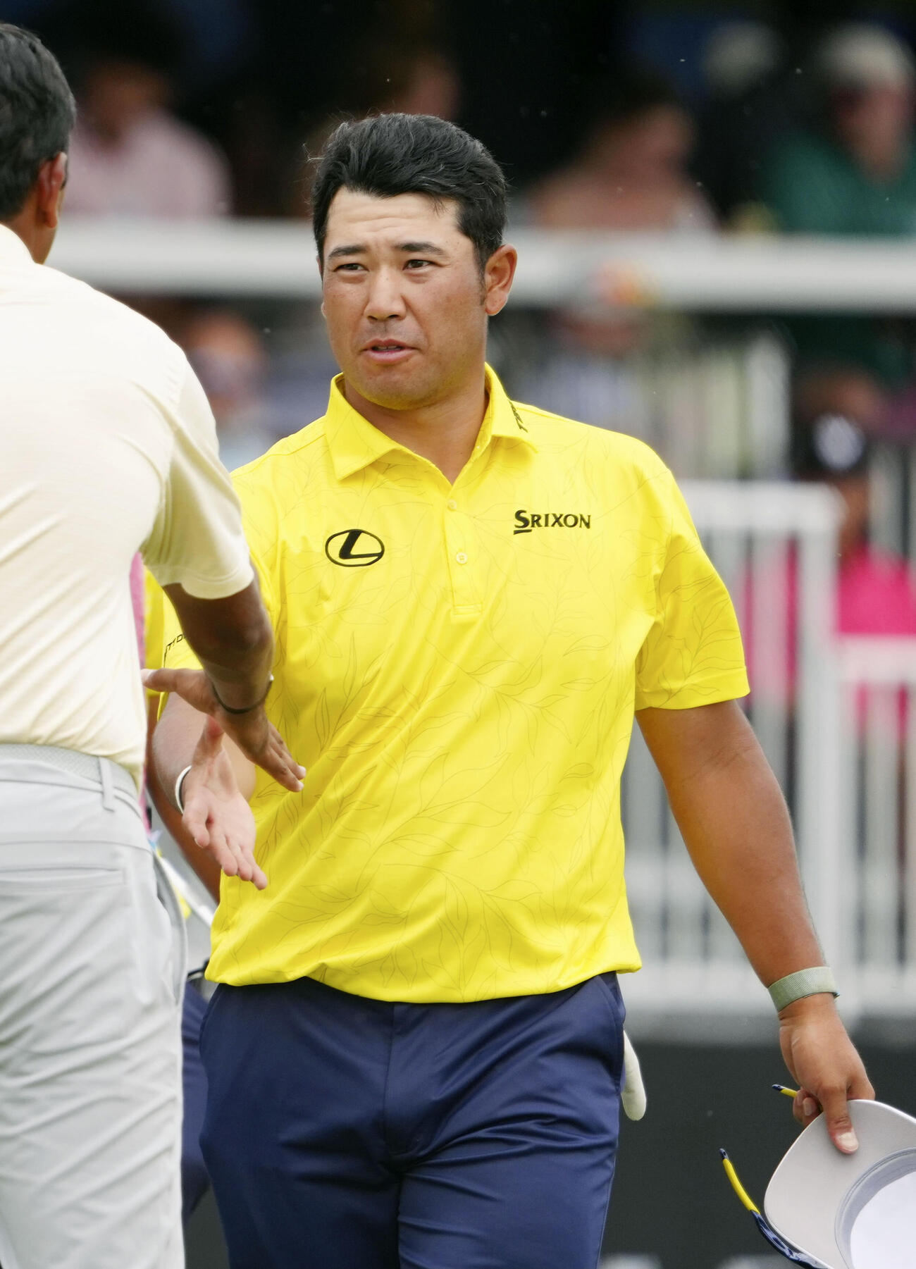 最終ラウンド、ホールアウトする松山英樹。通算2アンダーで53位（共同）