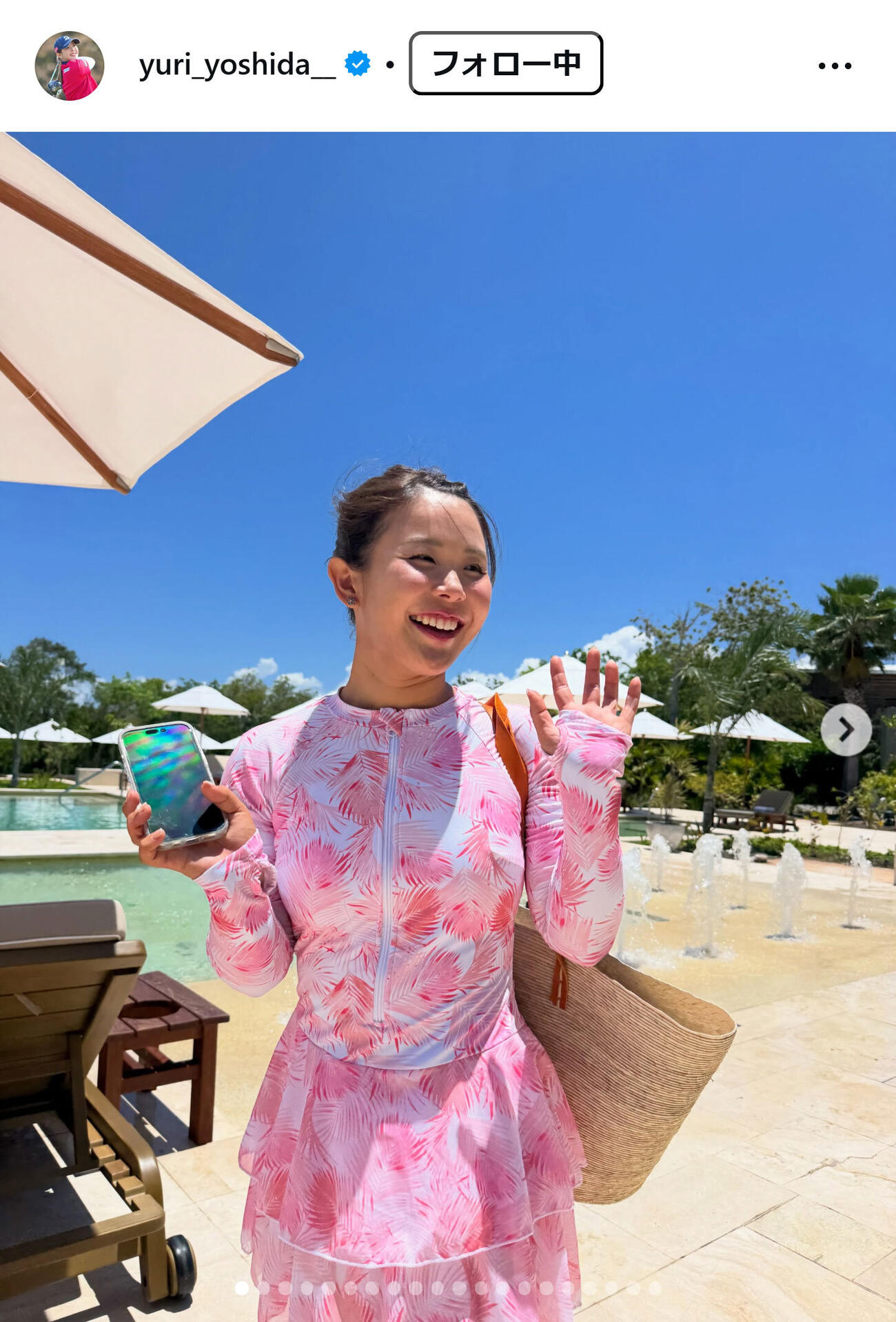 吉田優利のインスタグラムから