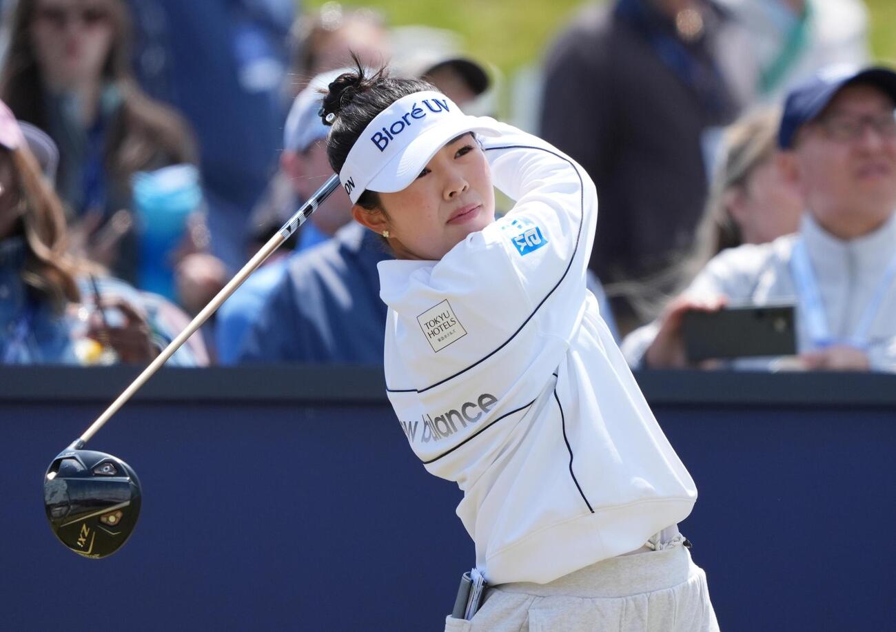 第2ラウンド、通算1オーバーで31位の山下美夢有＝マウンテンリッジCC（共同）