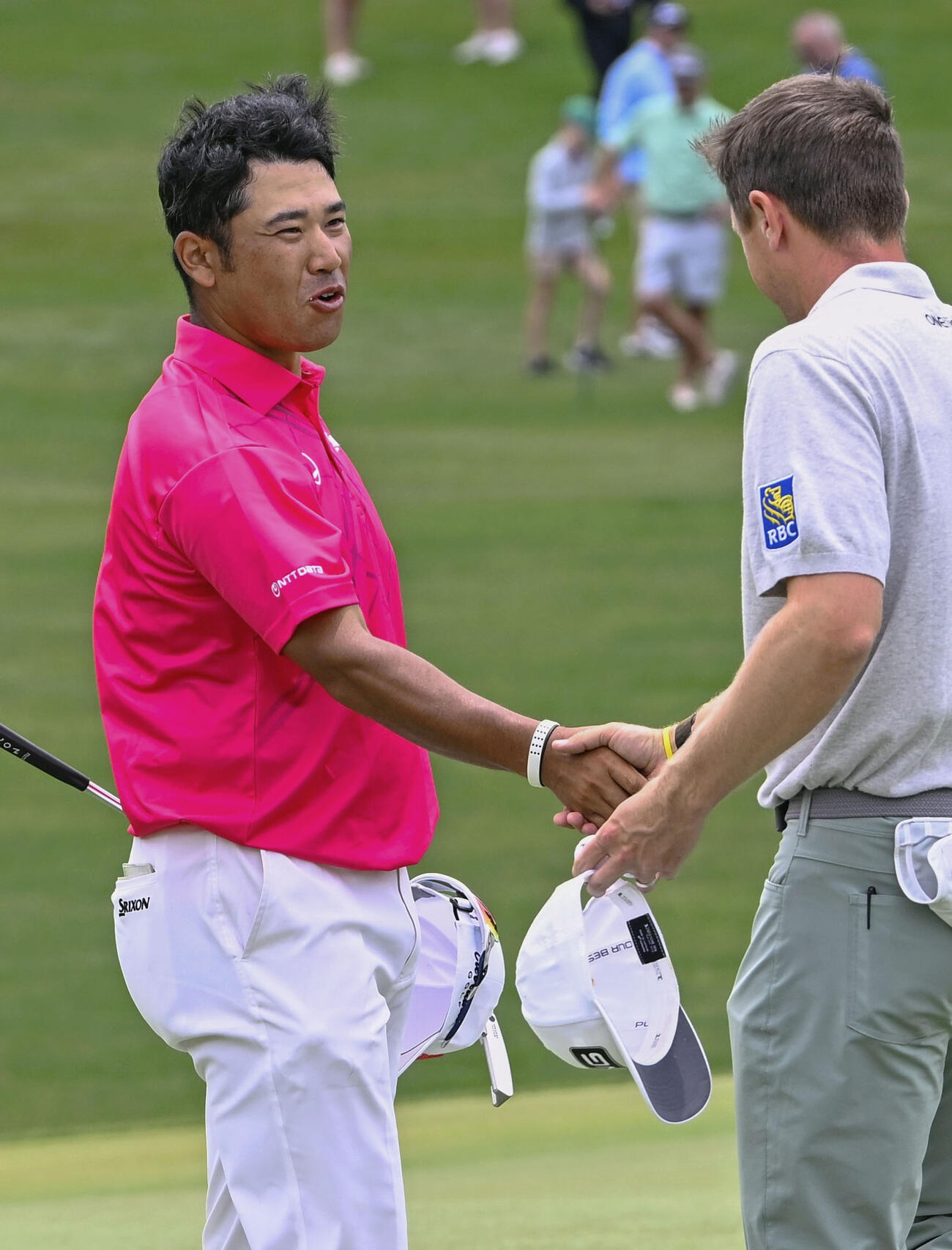 第3ラウンド、ホールアウトする松山英樹。通算6オーバーで68位＝クウェイルホロー・クラブ（共同）