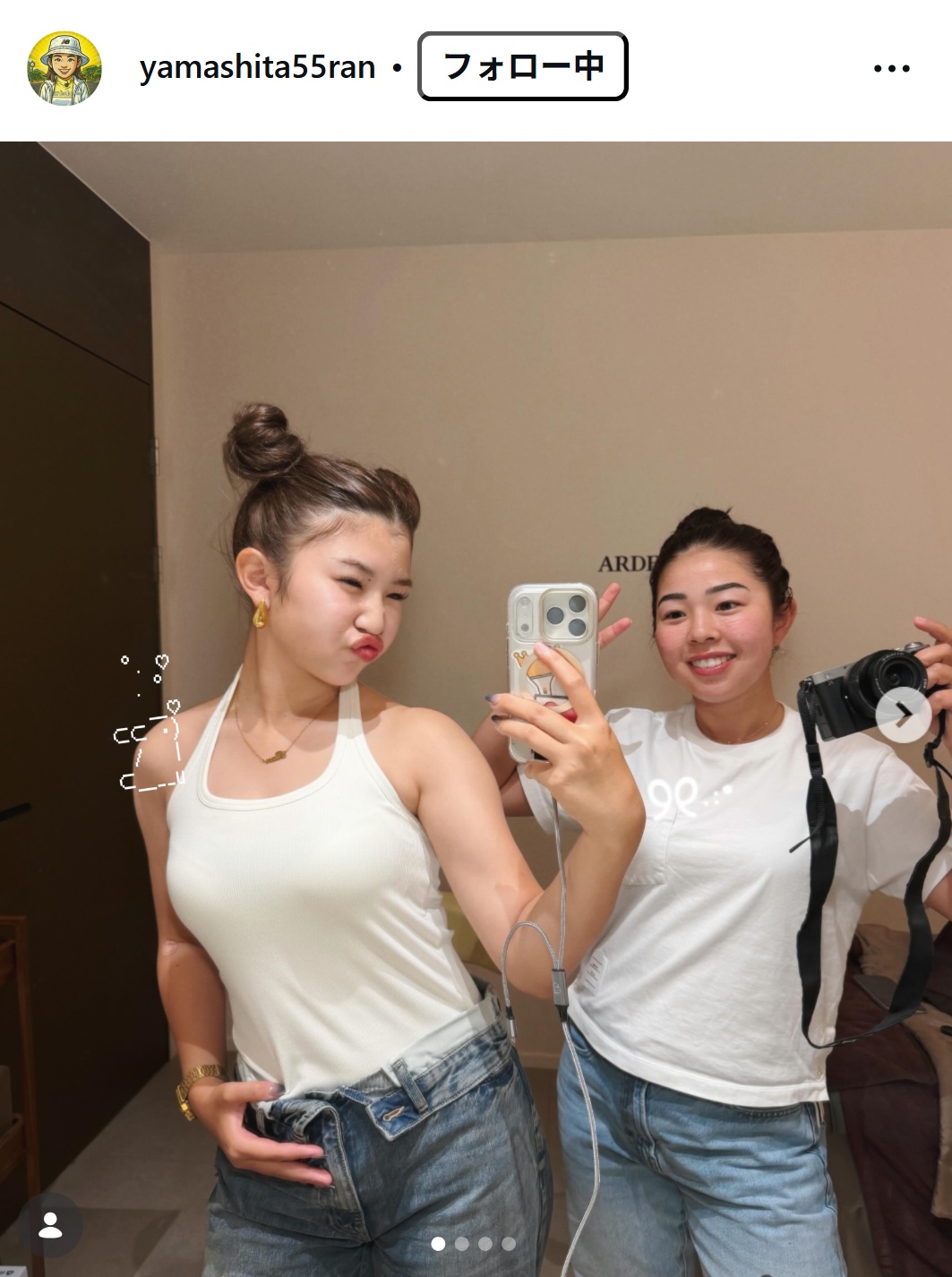 山下蘭さんのインスタグラムから