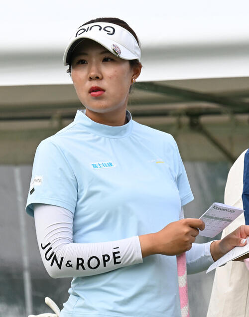 プロアマ戦に臨む高野愛姫（撮影・千葉一成）