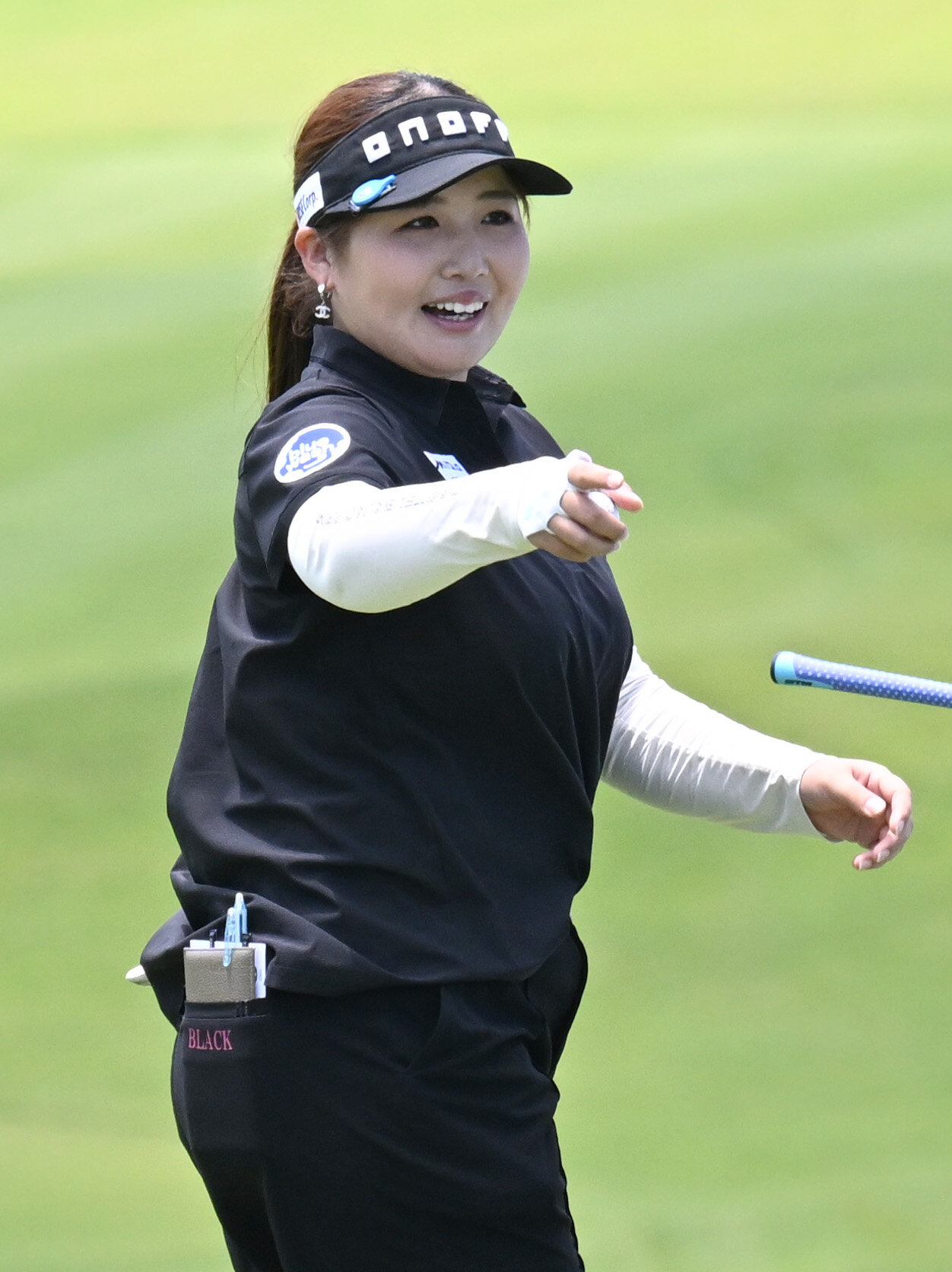 プロアマ戦で調整する小林光希（撮影・千葉一成）