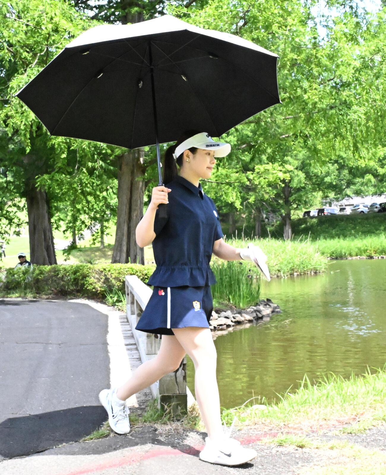 最終日、3番に移動する吉田鈴（撮影・千葉一成）