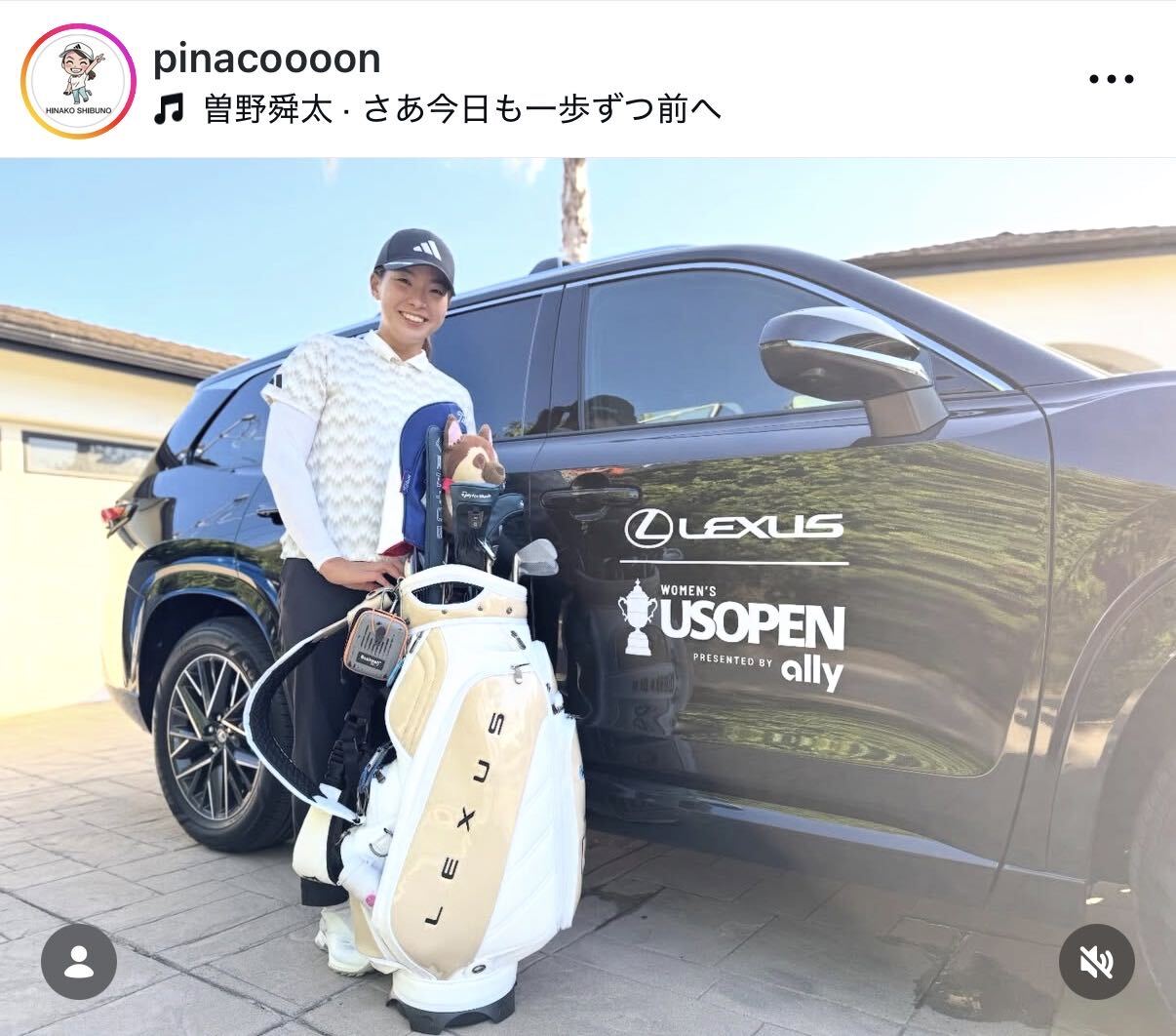 渋野日向子のインスタグラムから
