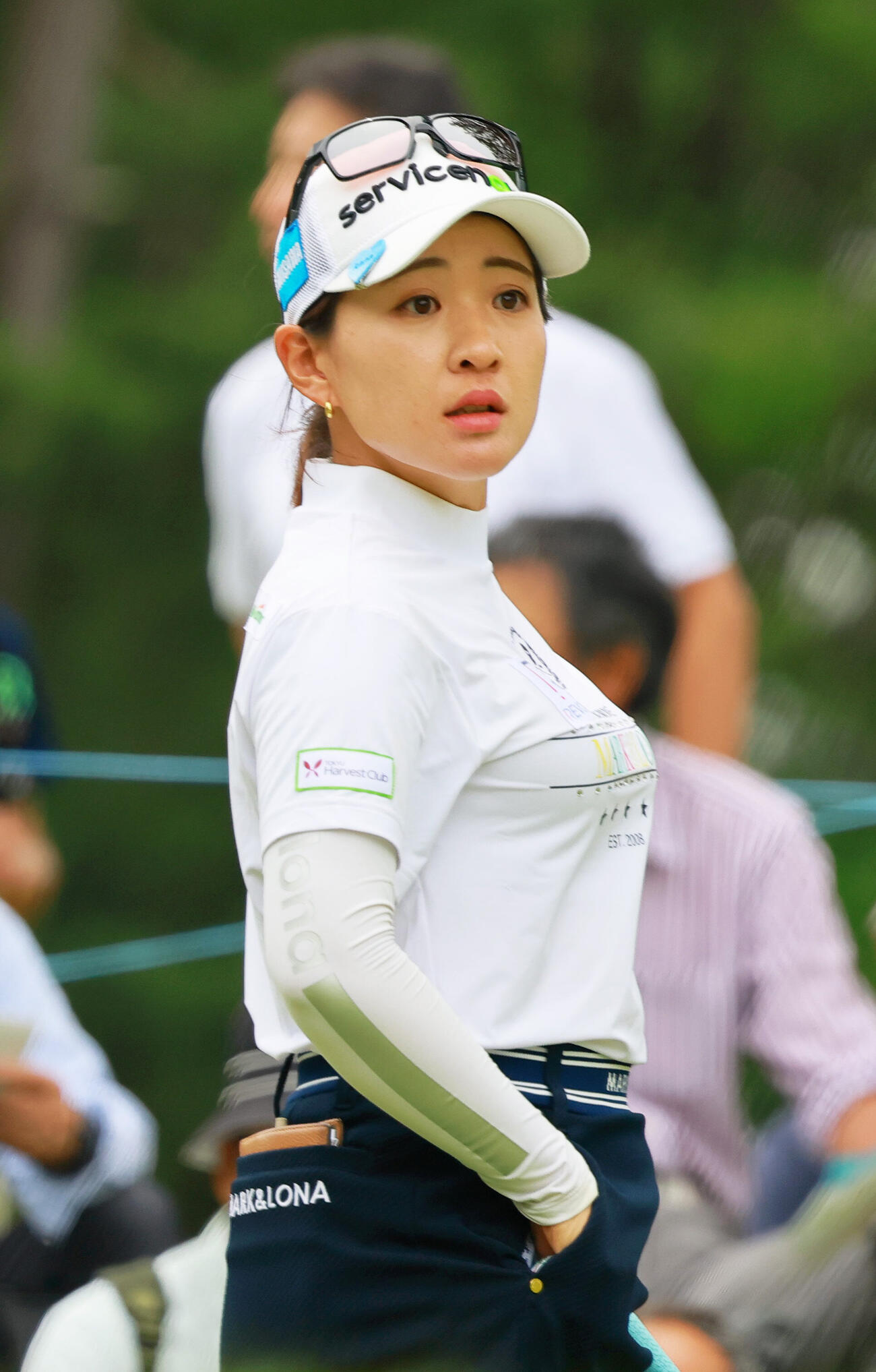 2番、コースを確認する永井花奈（撮影・上山淳一）