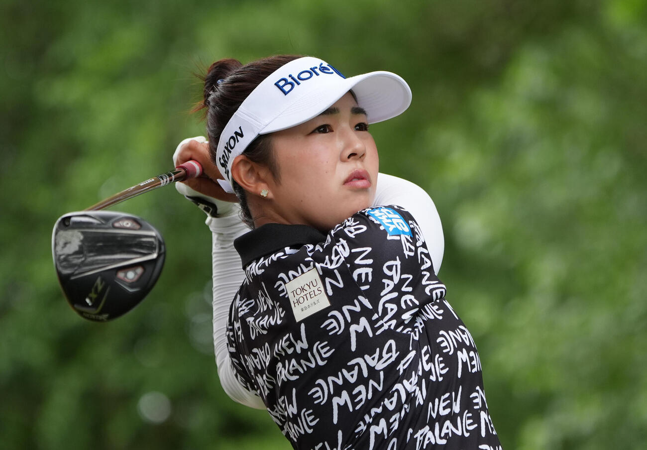 最終ラウンド、プレーオフを制して優勝した山下美夢有＝ブライズフィールドCC（共同）