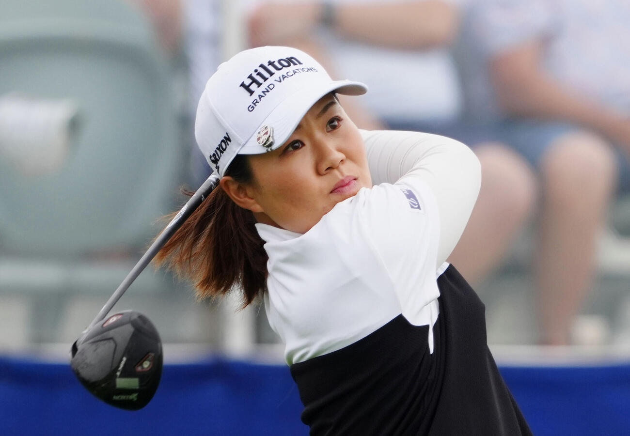 第1ラウンド、2アンダーで19位の畑岡奈紗＝ヘーゼルティンナショナルGC（共同）