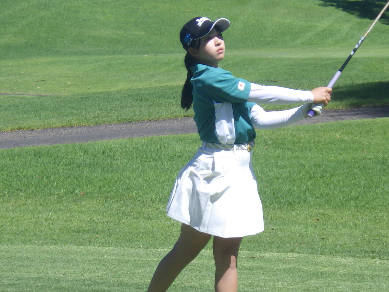 女子13－14歳の部で6位につける岩永梨花（C）IJGA