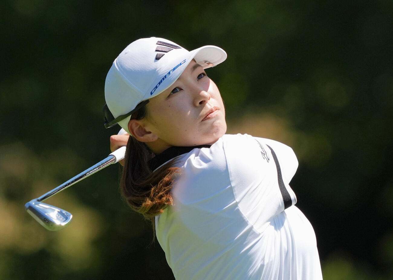 第1ラウンド、2アンダーで20位の渋野日向子＝エビアン・リゾートGC（共同）