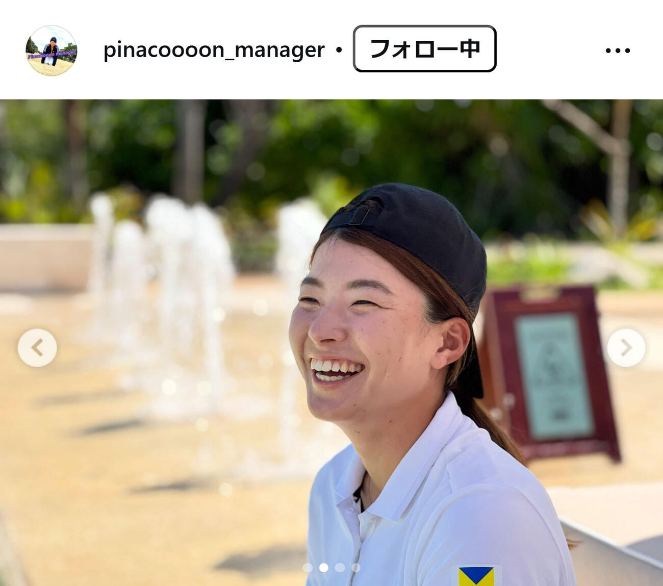 渋野日向子のマネジャーインスタグラムから