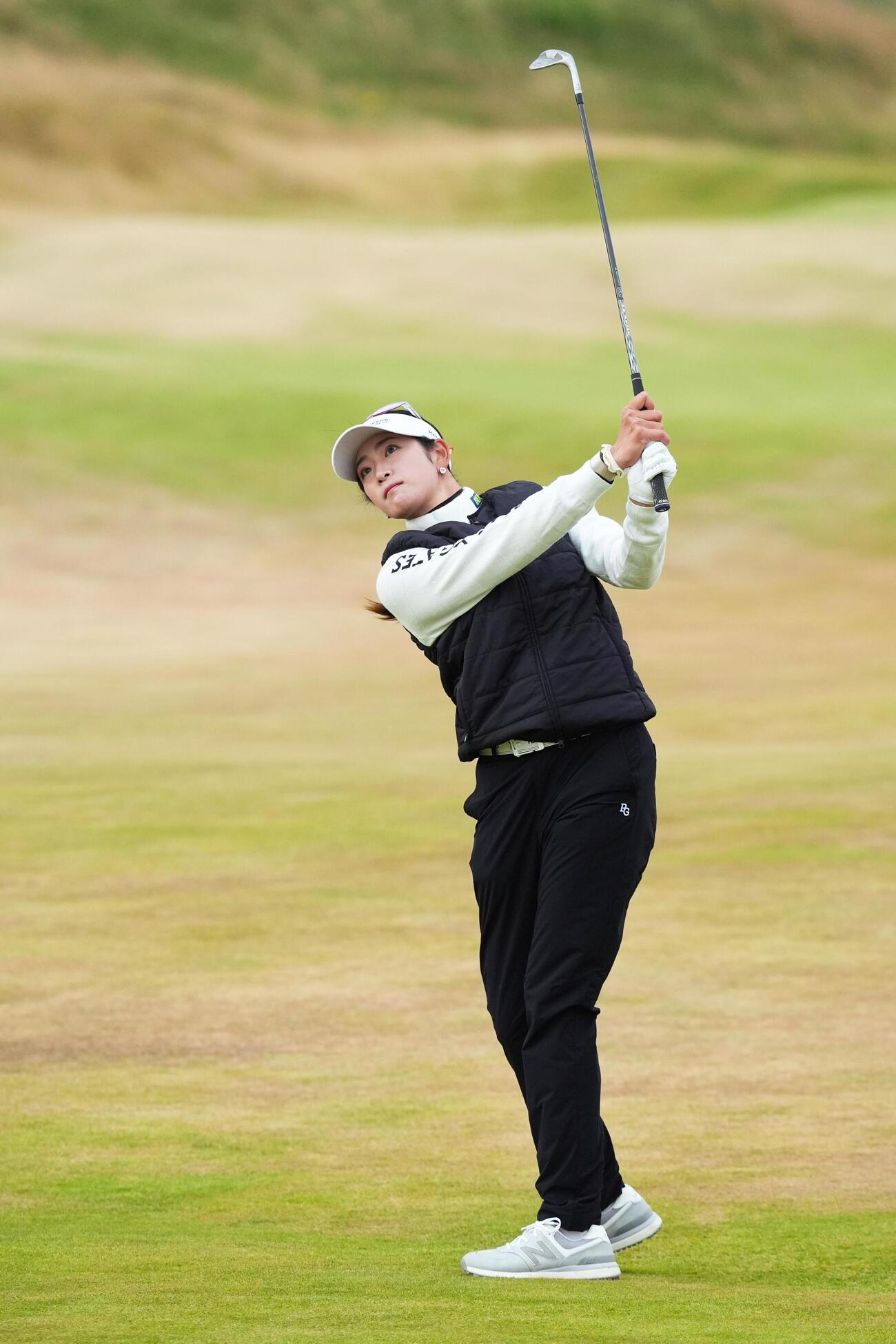第2ラウンド、通算4アンダーで4位の原英莉花＝ダンドナルド・リンクス（共同）