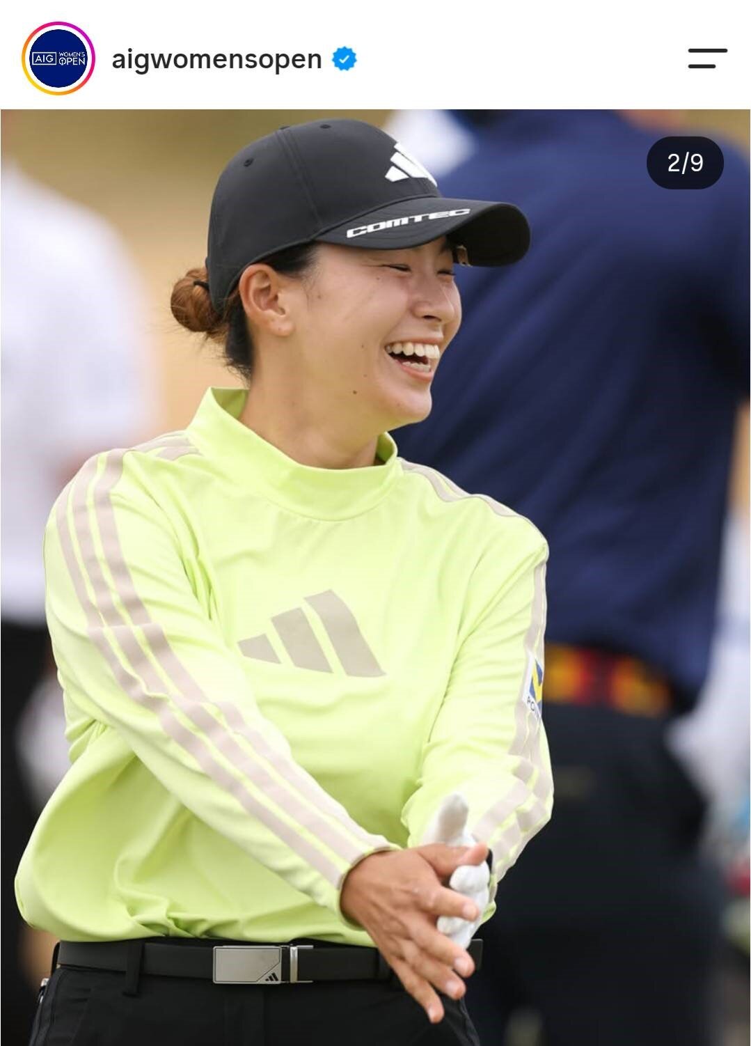 AIG全英女子オープンのインスタグラムに登場した渋野日向子
