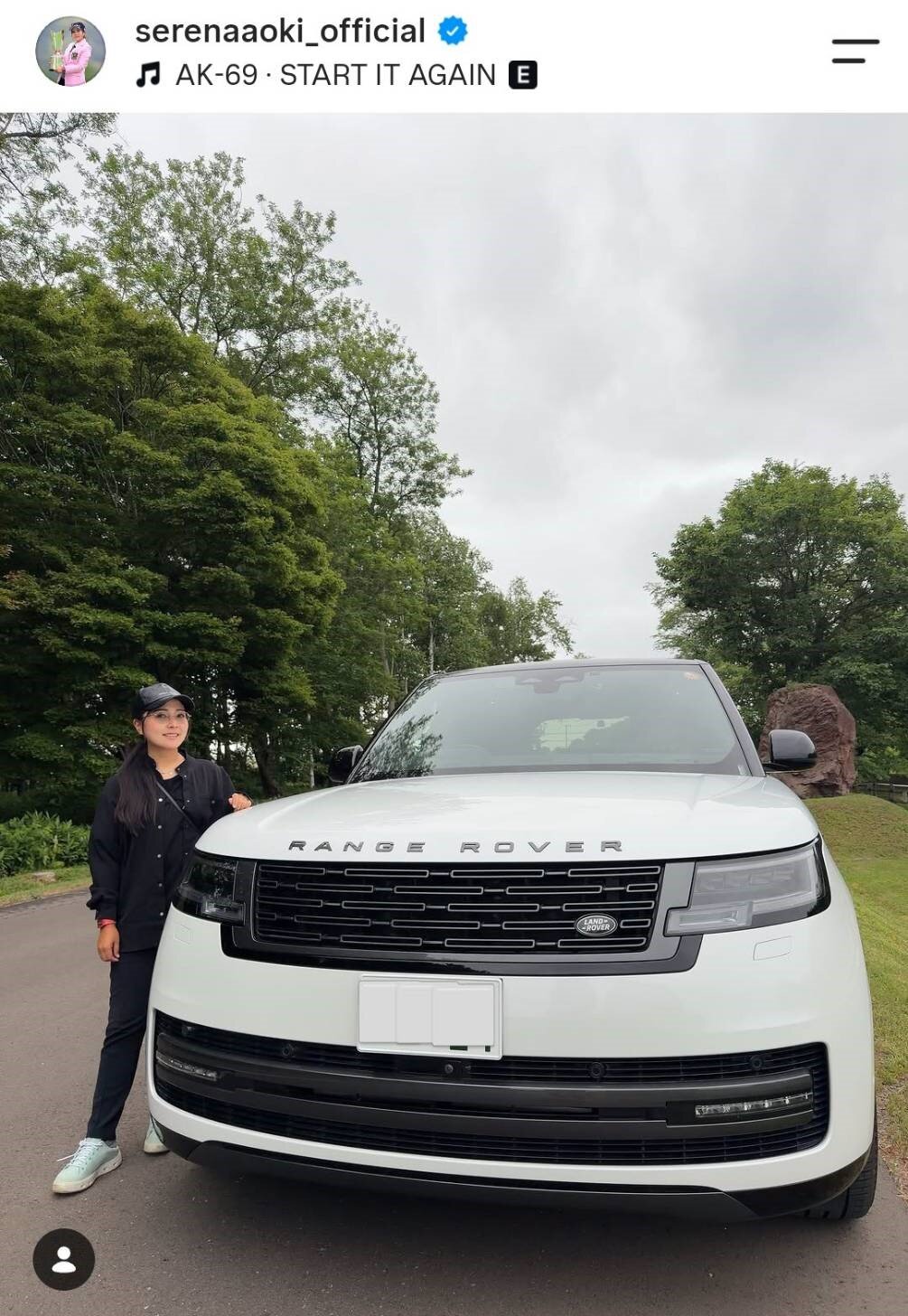 インスタグラムで公開された青木瀬令奈の“愛車”