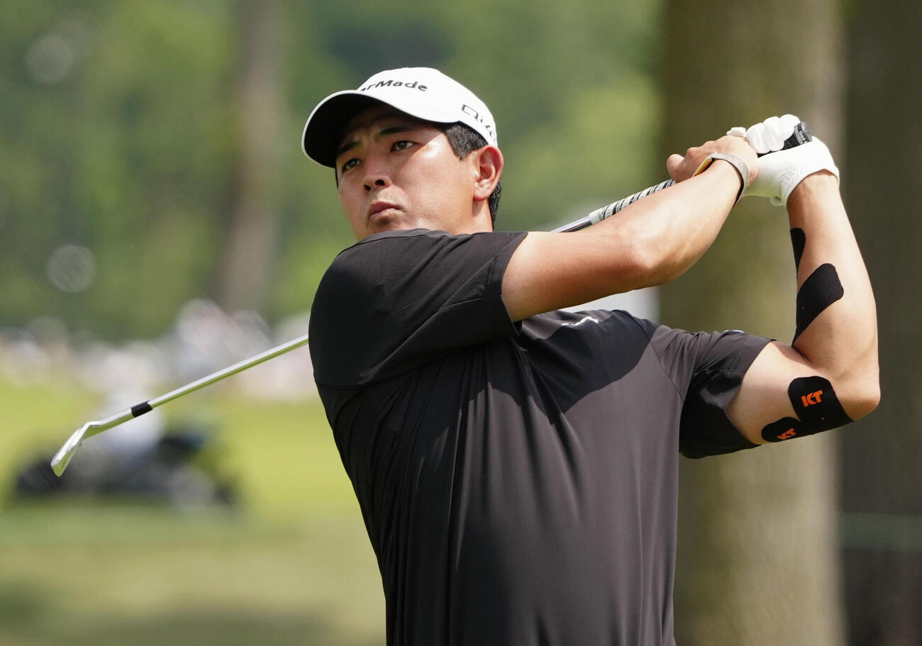 第2ラウンド、通算4アンダーで48位の中島啓太＝デトロイトGC（共同）