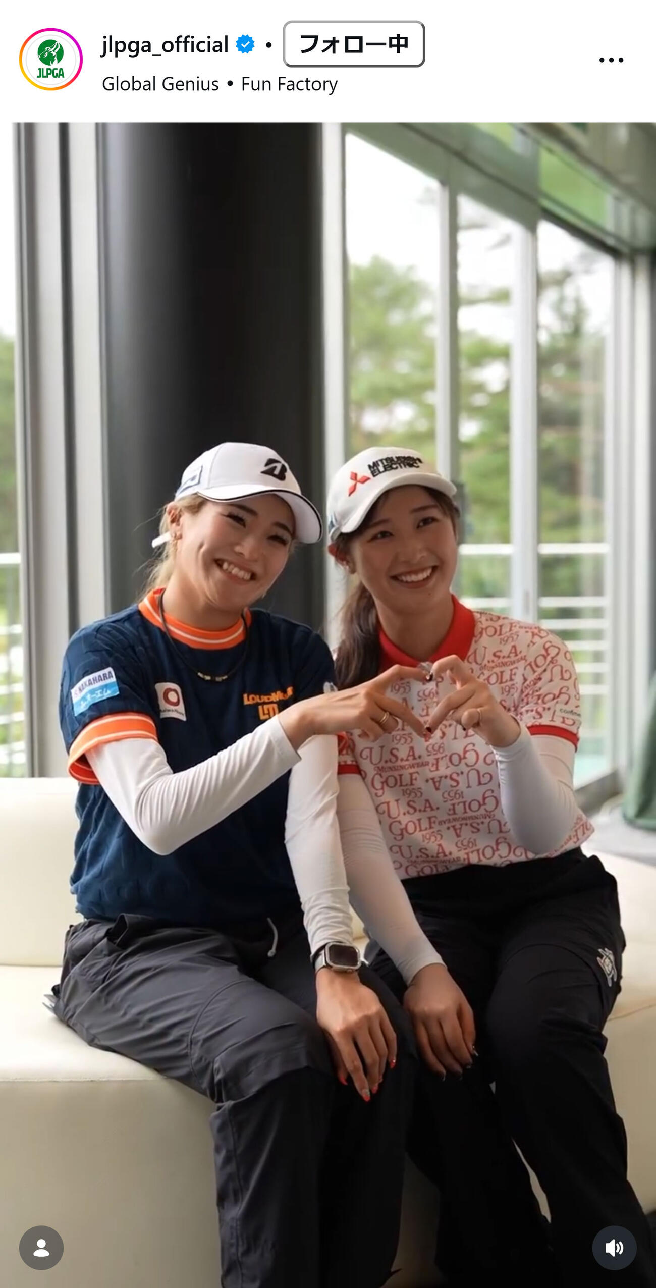 日本女子プロゴルフ協会のインスタグラムから