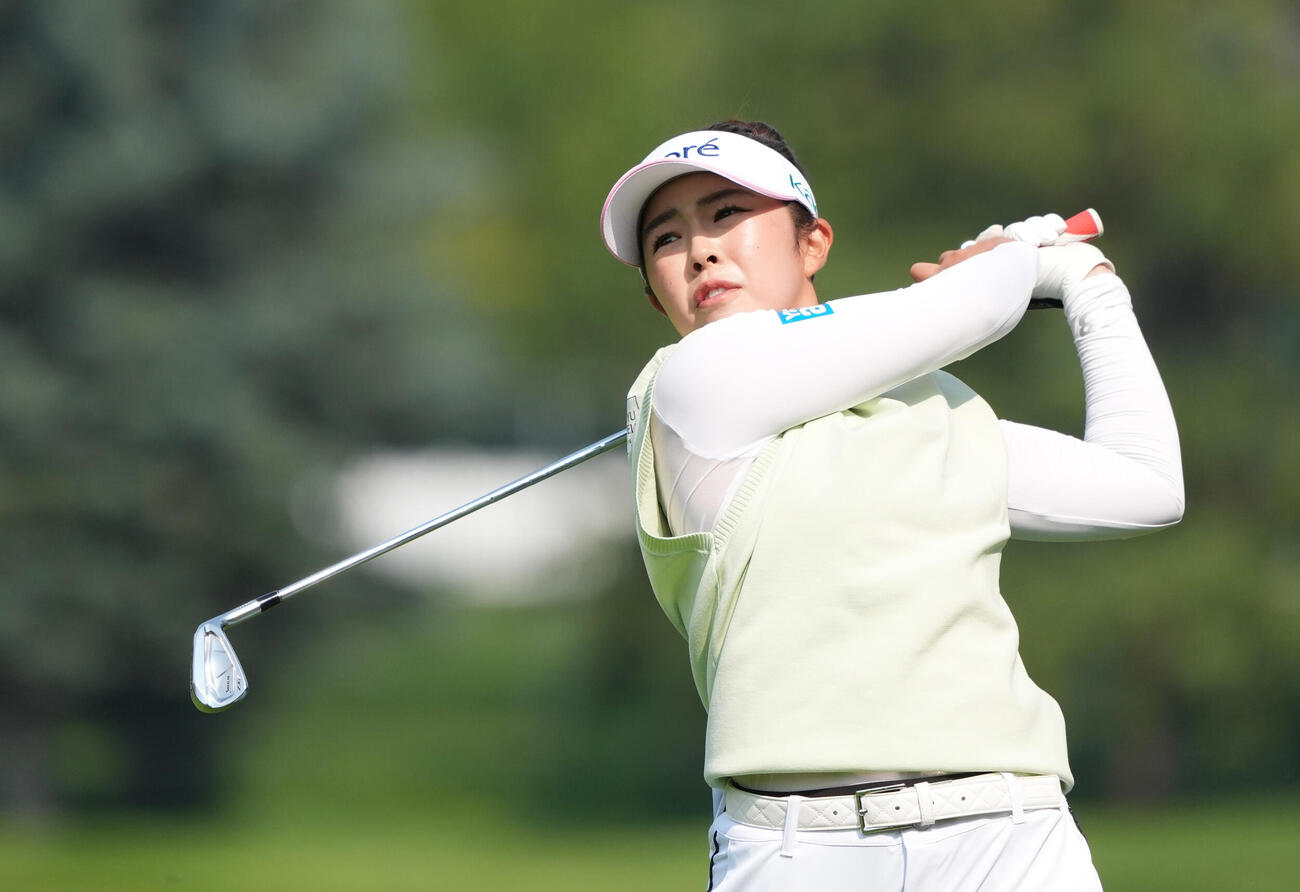 ゴルフのCPKC女子オープンで米ツアー4勝目を挙げた山下美夢有（共同）