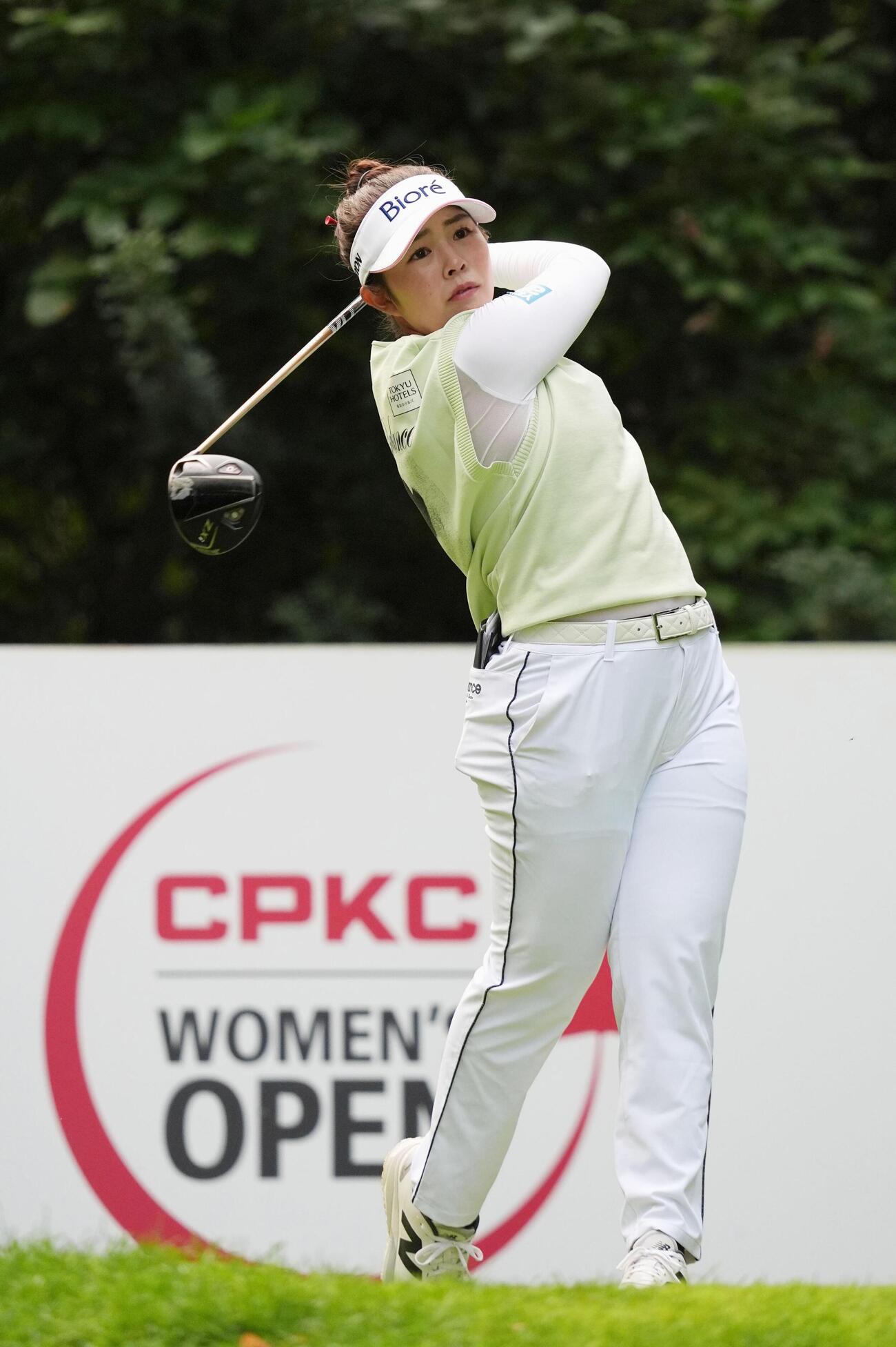 ゴルフのCPKC女子オープンで米ツアー4勝目を挙げた山下美夢有（共同）